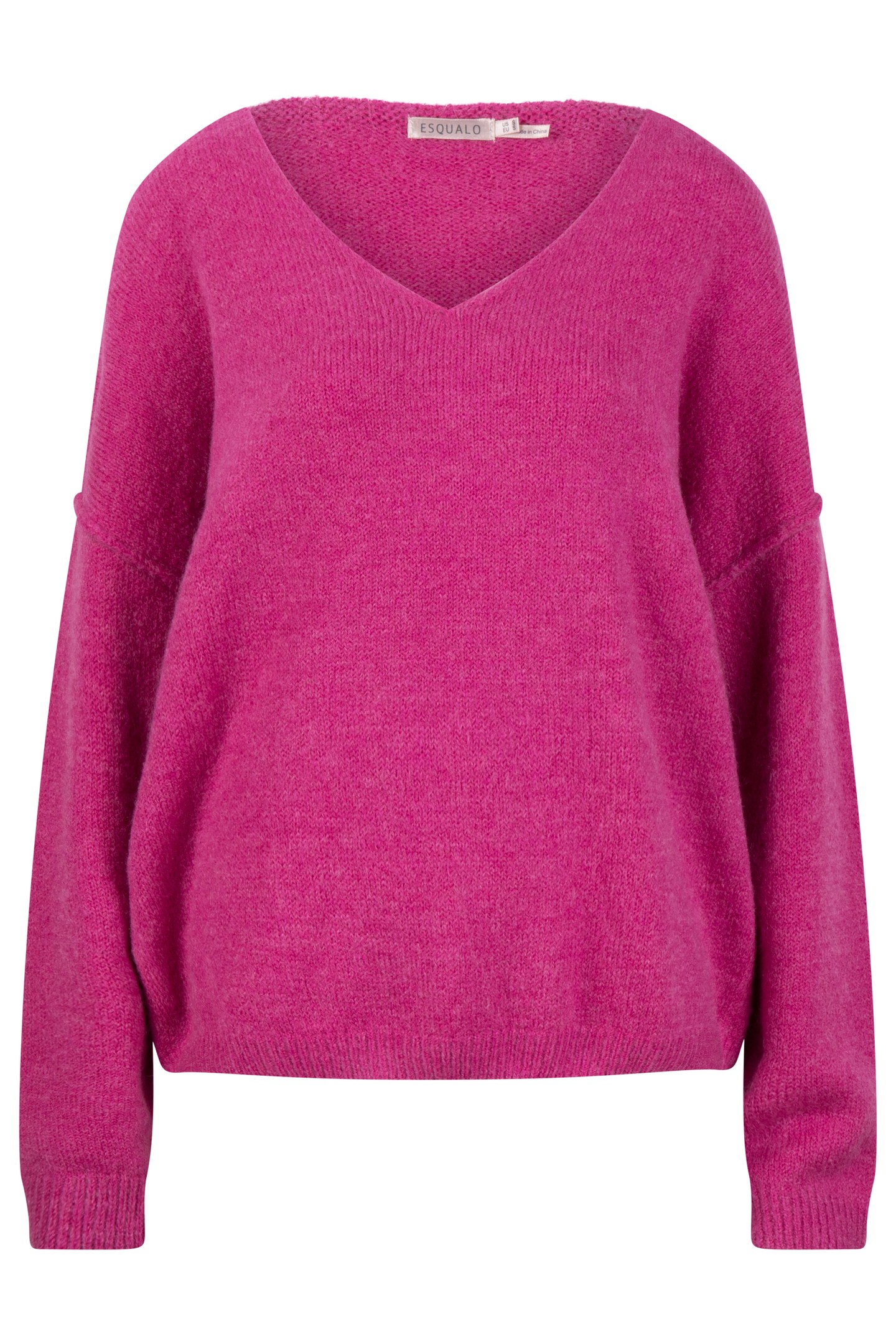 SWEATER V-NECK FUCHSIA 1