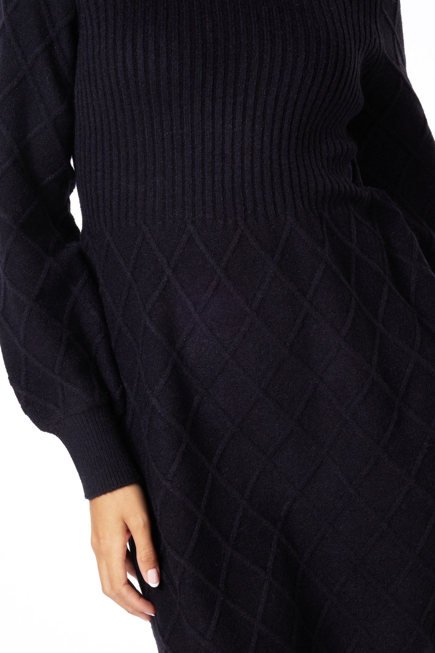 DRESS RIB & PATTERN BLACK 9