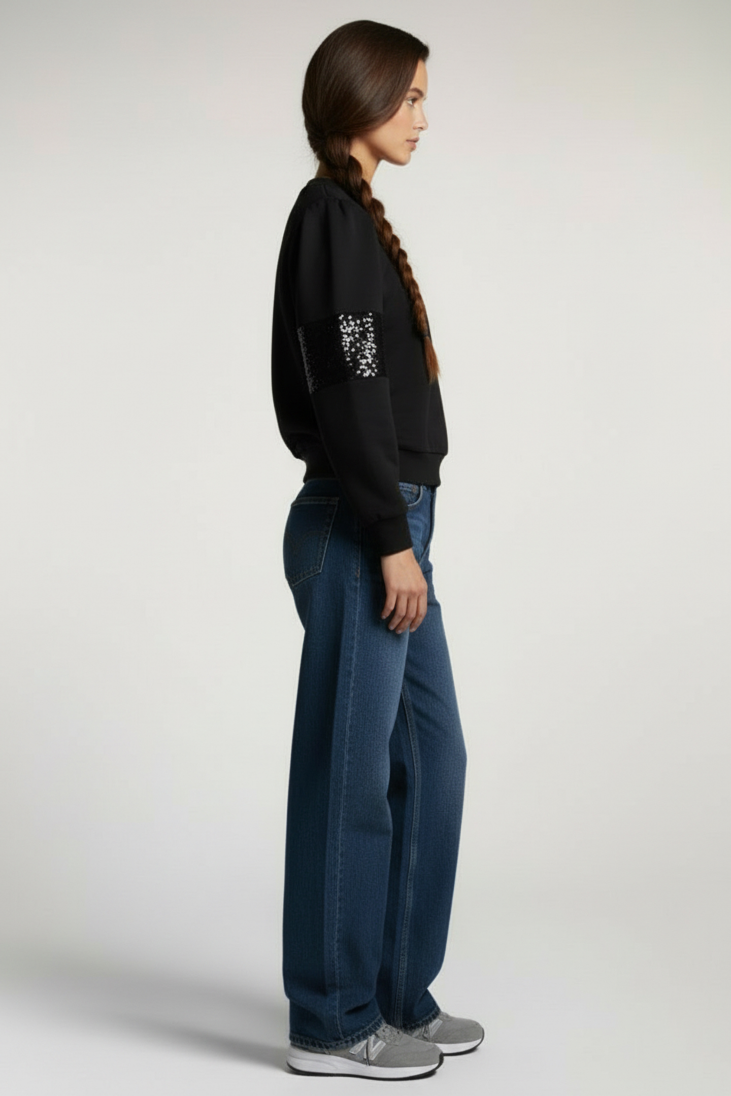 SWEATER BALLOON SLV SWEAT BLACK 3