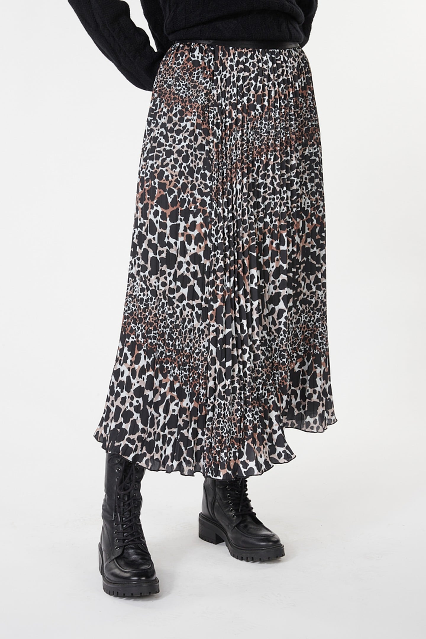 SKIRT PLISSE SCATTERED ILLUSION PRINT 2