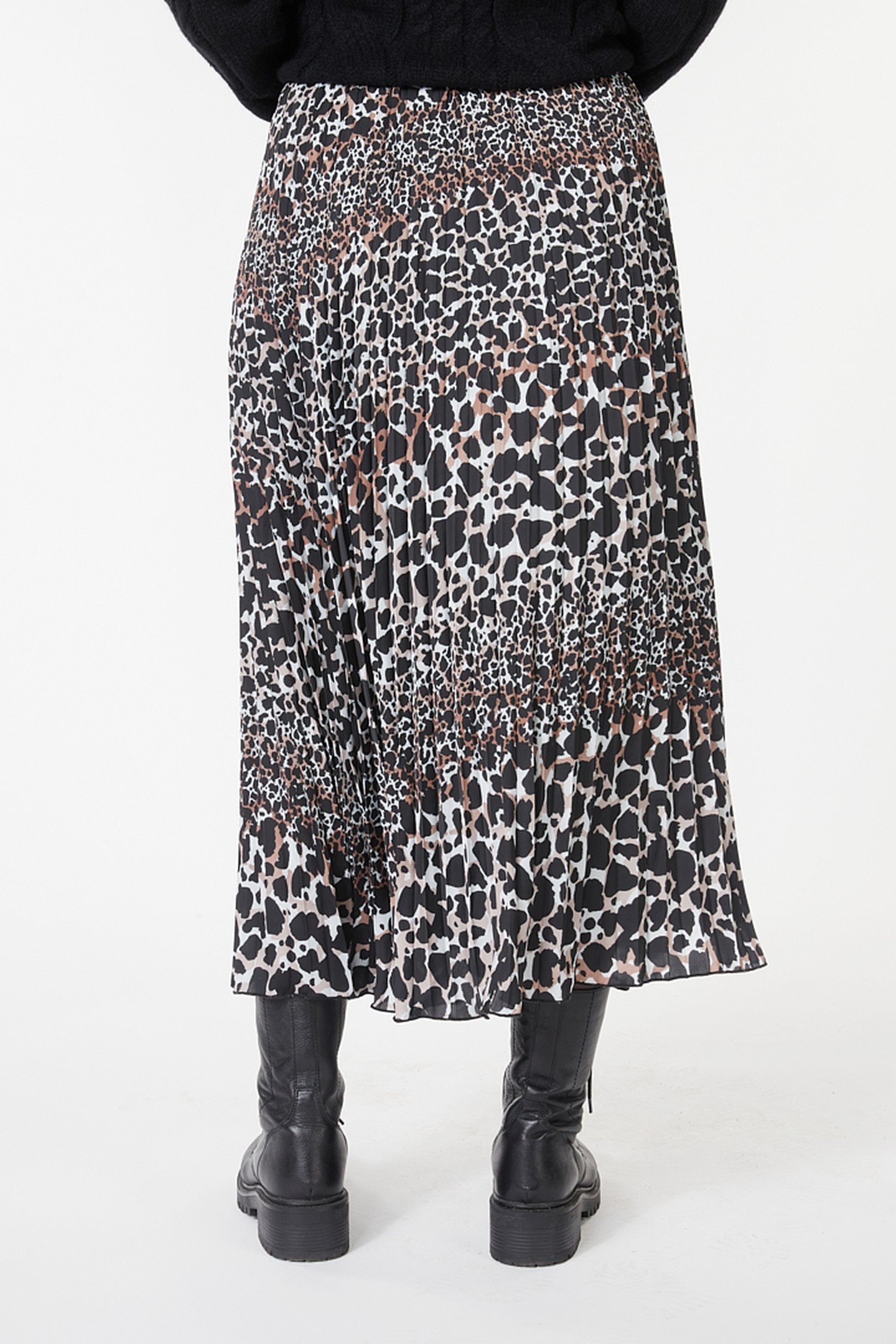 SKIRT PLISSE SCATTERED ILLUSION PRINT 3