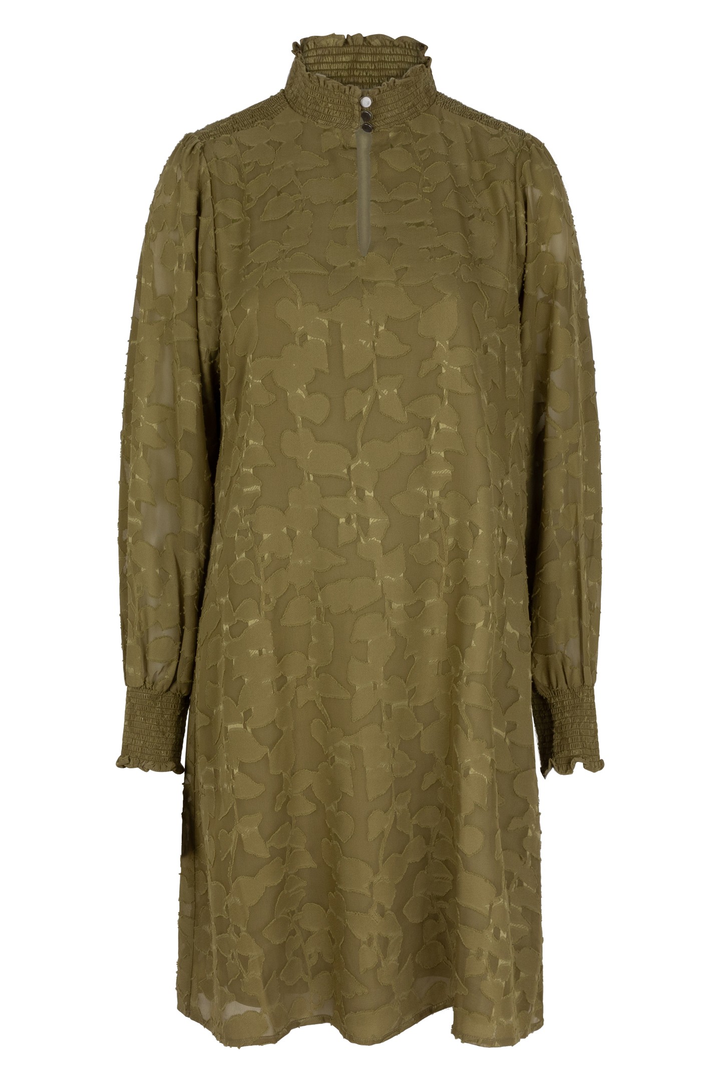 DRESS SMOCK JACQUARD OLIVE 4