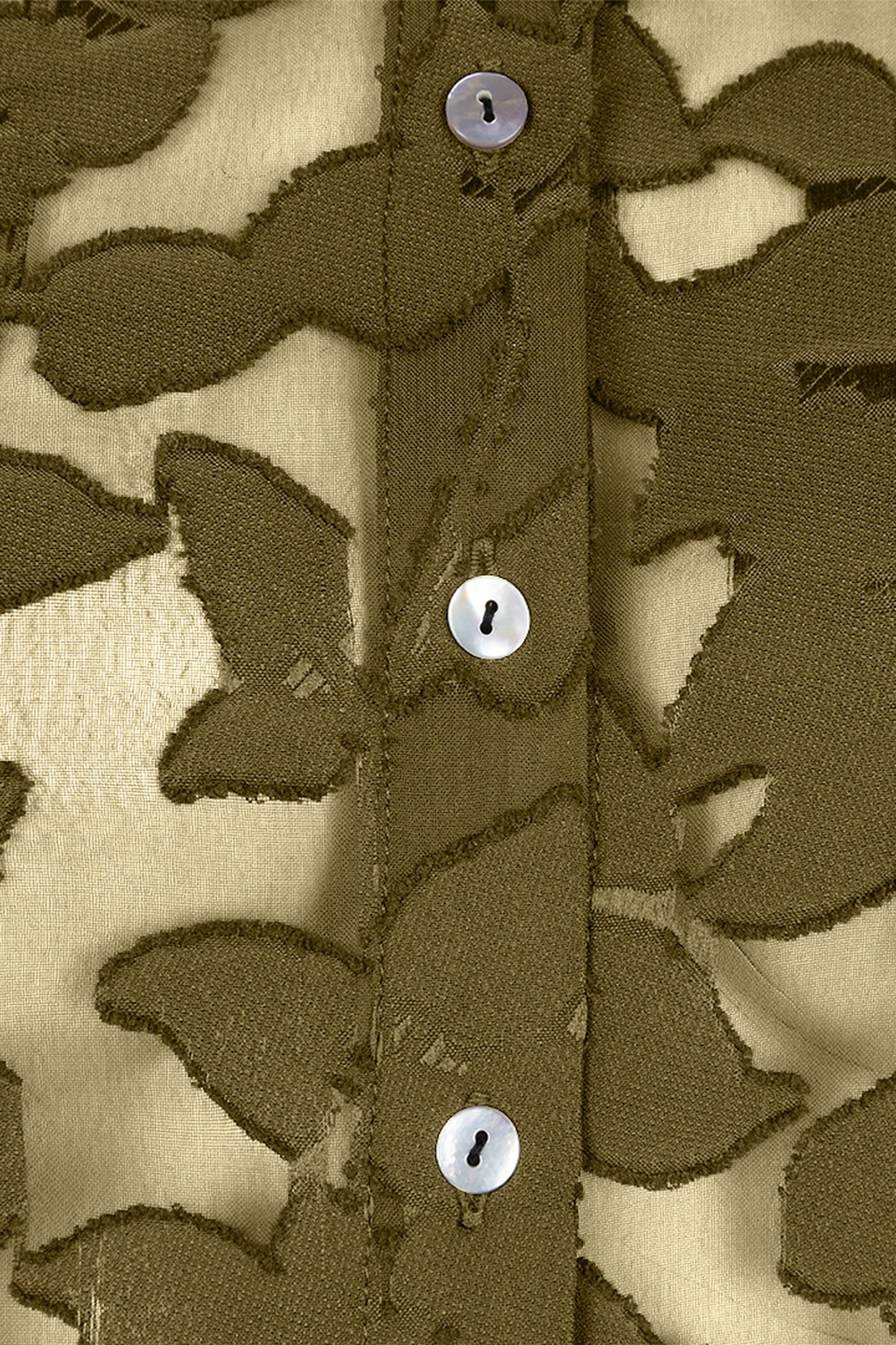 BLOUSE GATHERING JACQUARD OLIVE 3