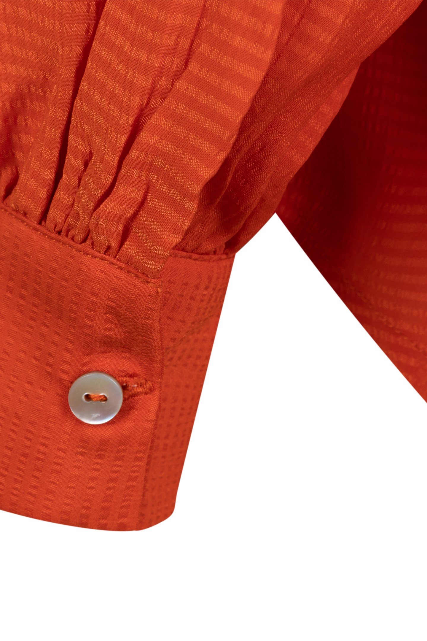 BLOUSE COLLAR GATHERING RED CLAY 6