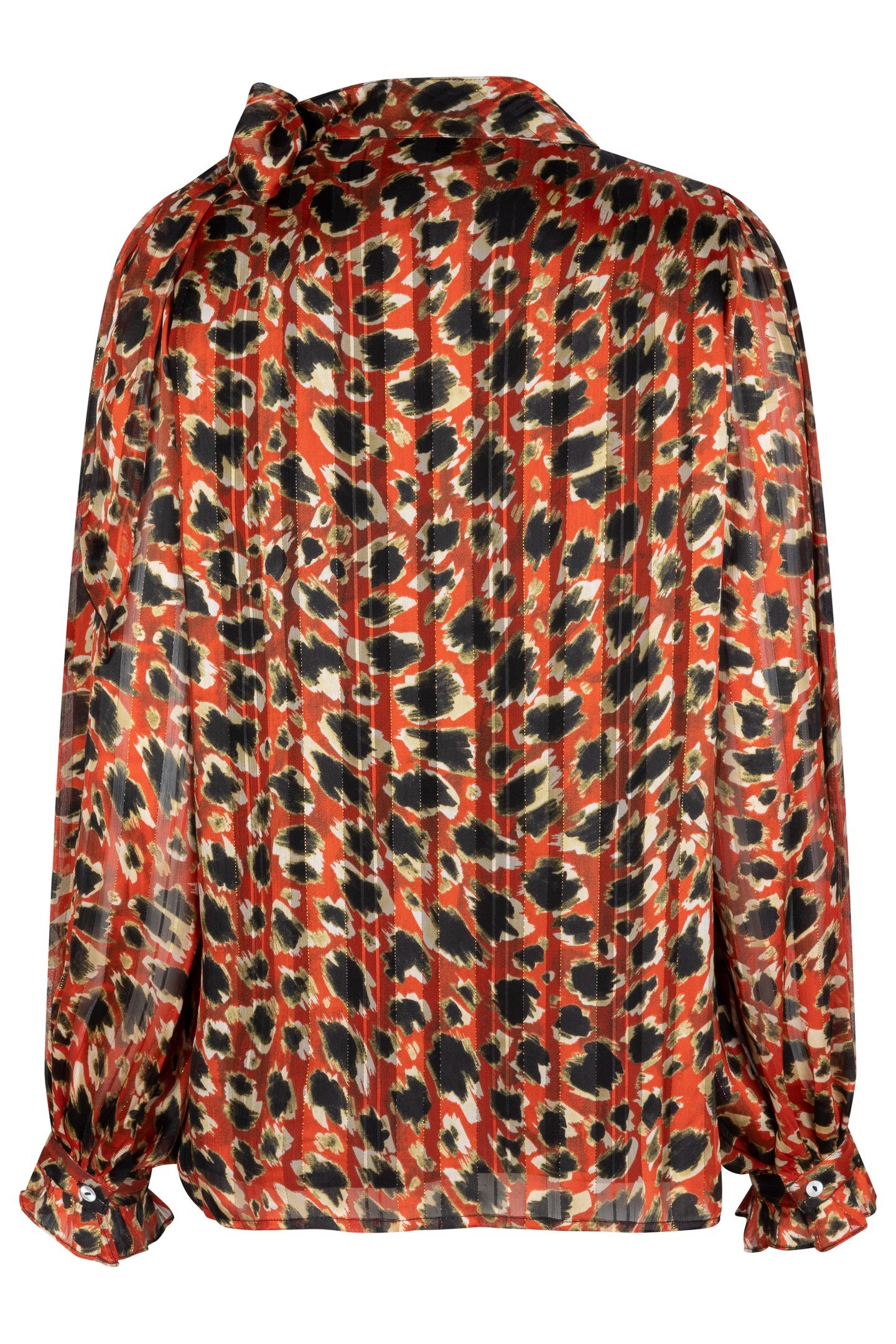 BLOUSE SHAWL COLLAR LEOPARD SKINS PRINT 5