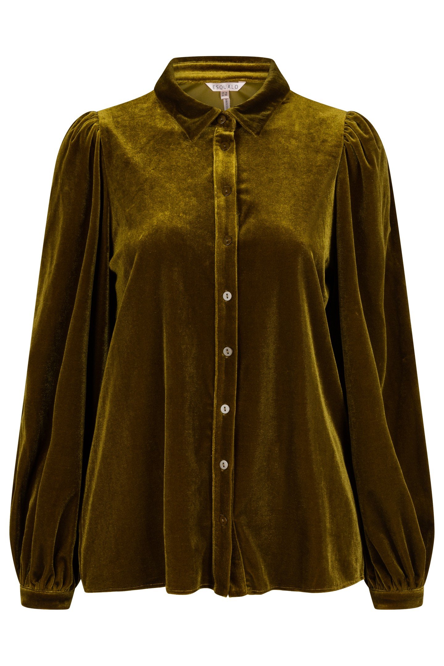 BLOUSE BASIC VELOURS WARM OLIVE 5
