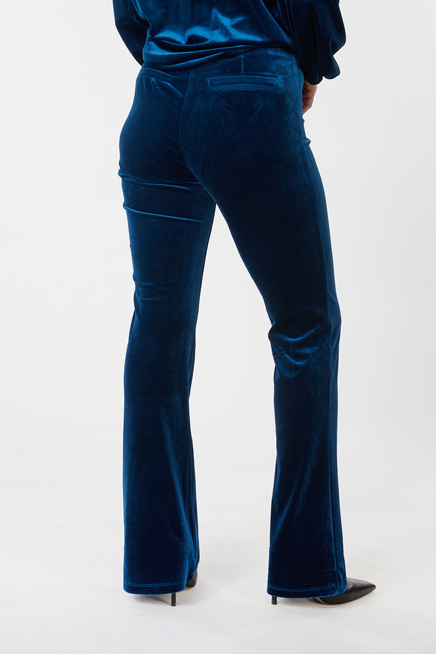 TROUSERS FLAIR VELOURS GALAXY BLUE 3