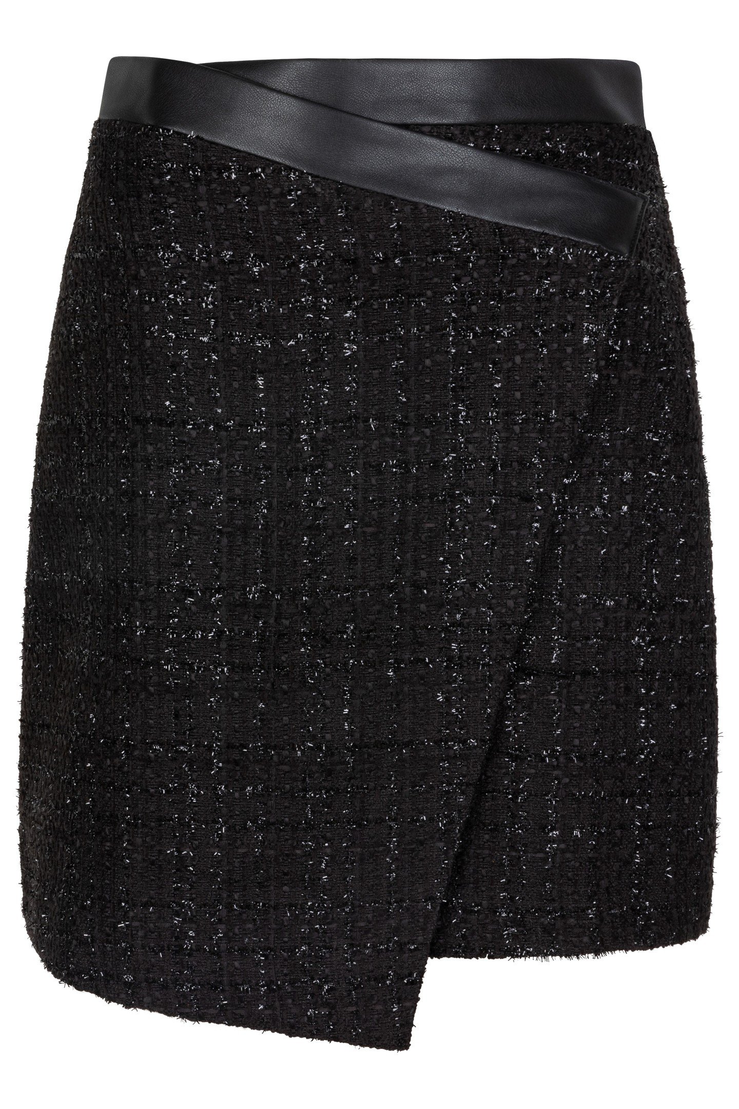 SKIRT TWEED OVERLAP BLACK 6