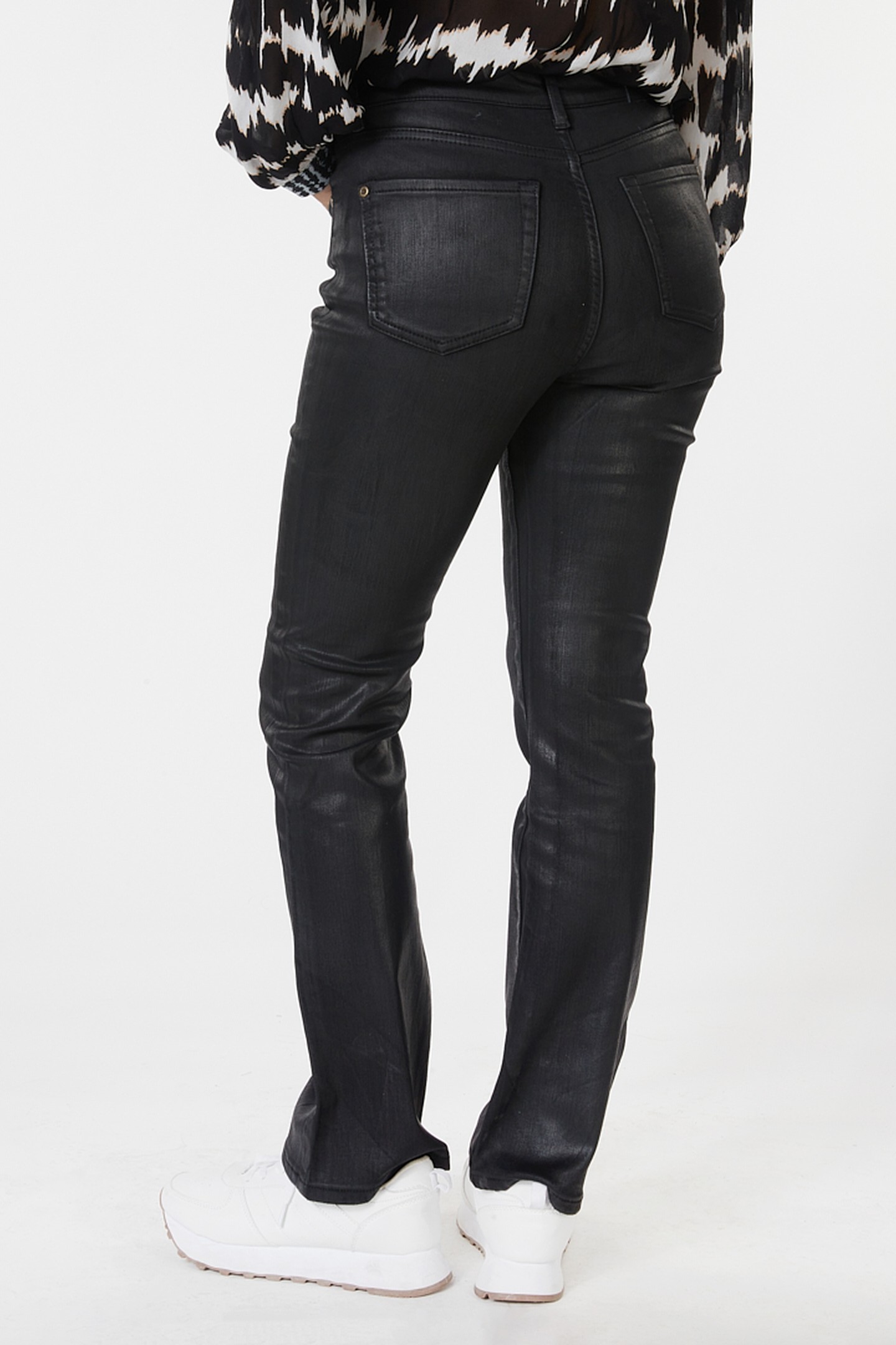 TROUSERS COATED FLAIR BLACK 3