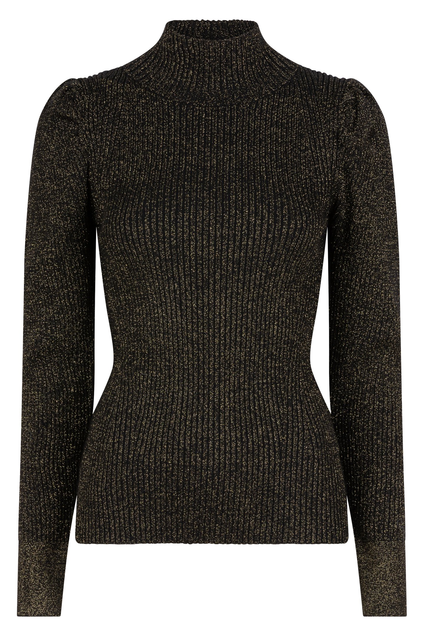 SWEATER RIB LUREX BLACK / GOLD 5