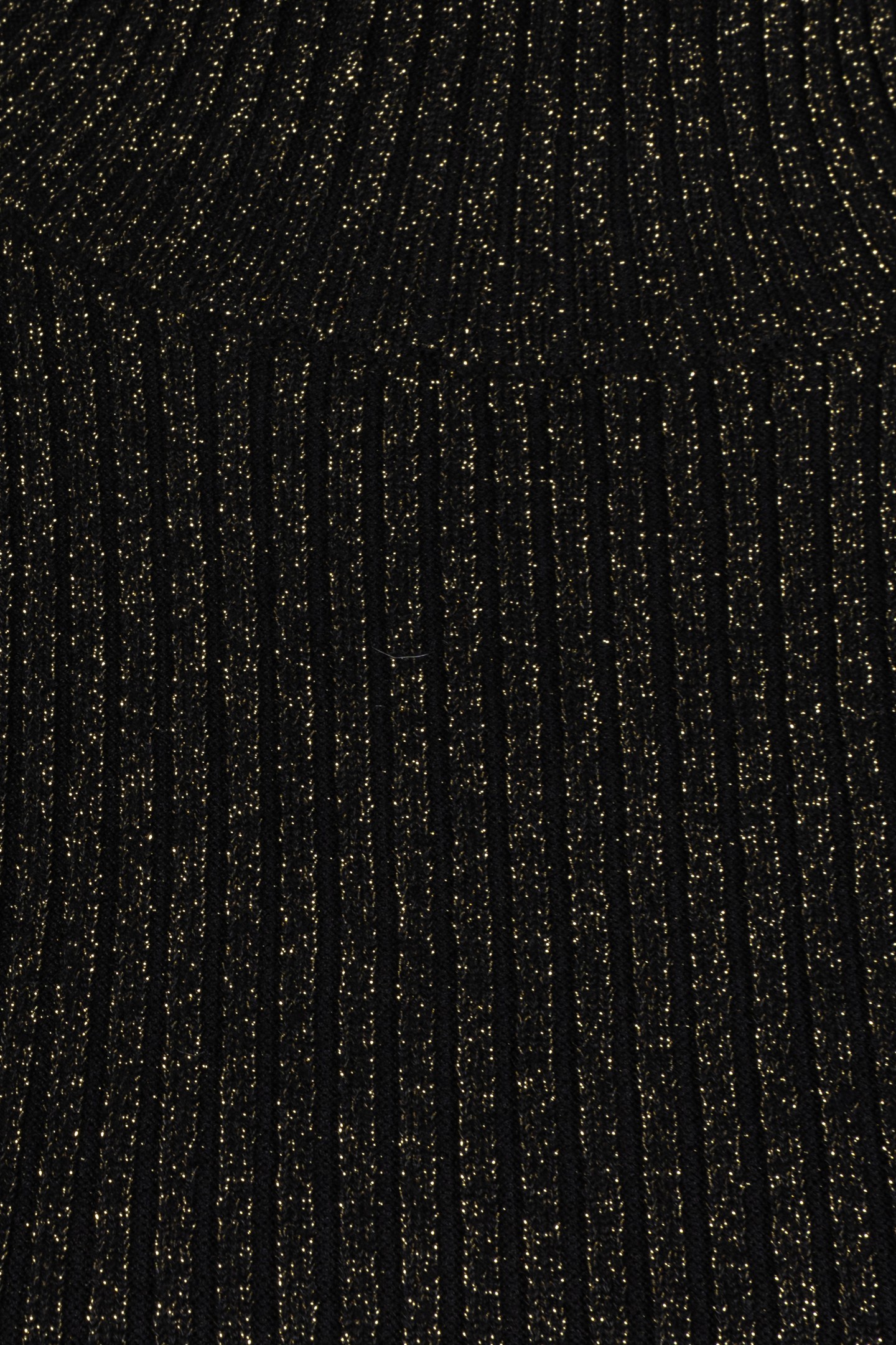 SWEATER RIB LUREX BLACK / GOLD 7