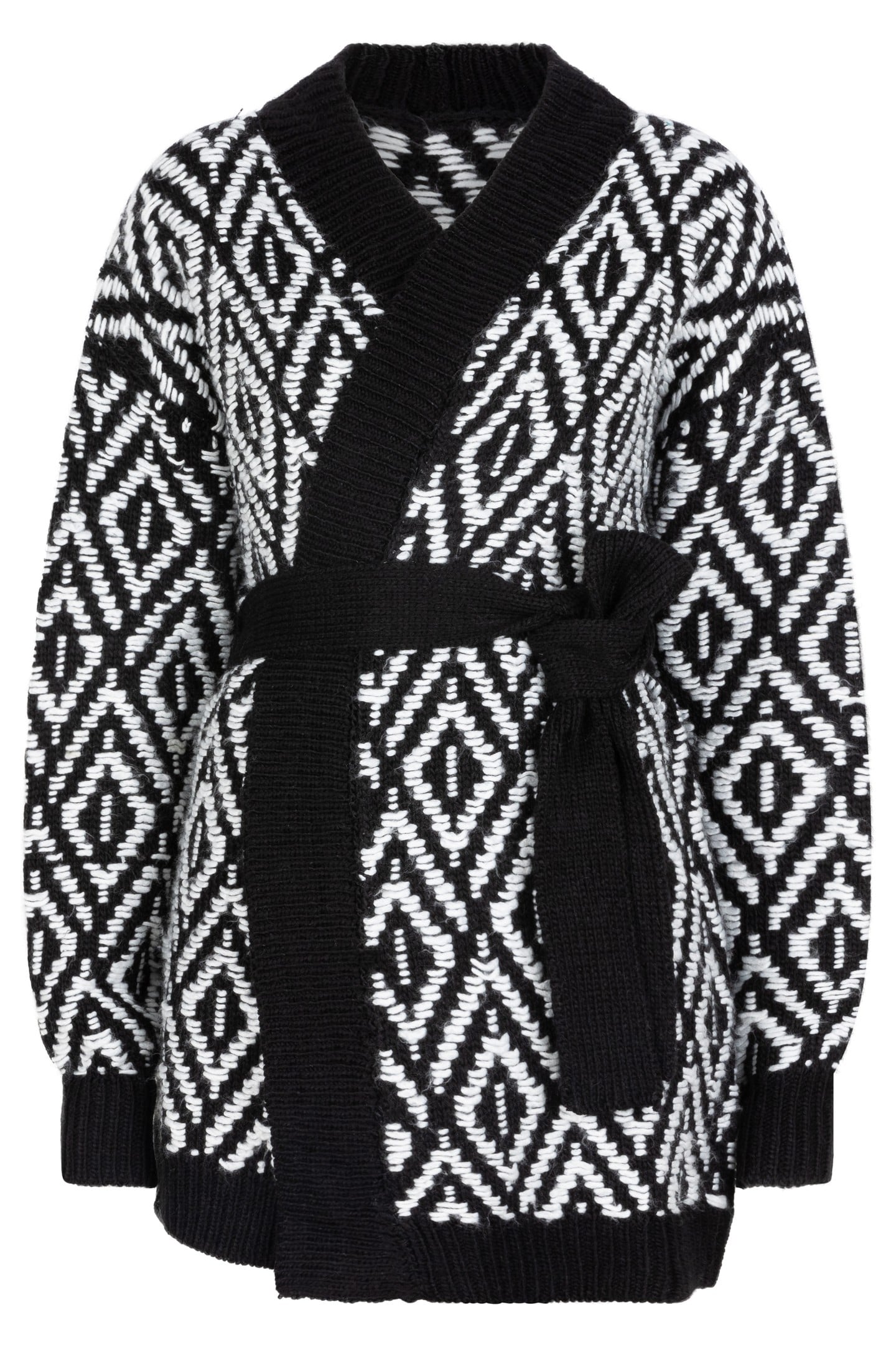 CARDIGAN 3D KNIT BLACK / WHITE 5