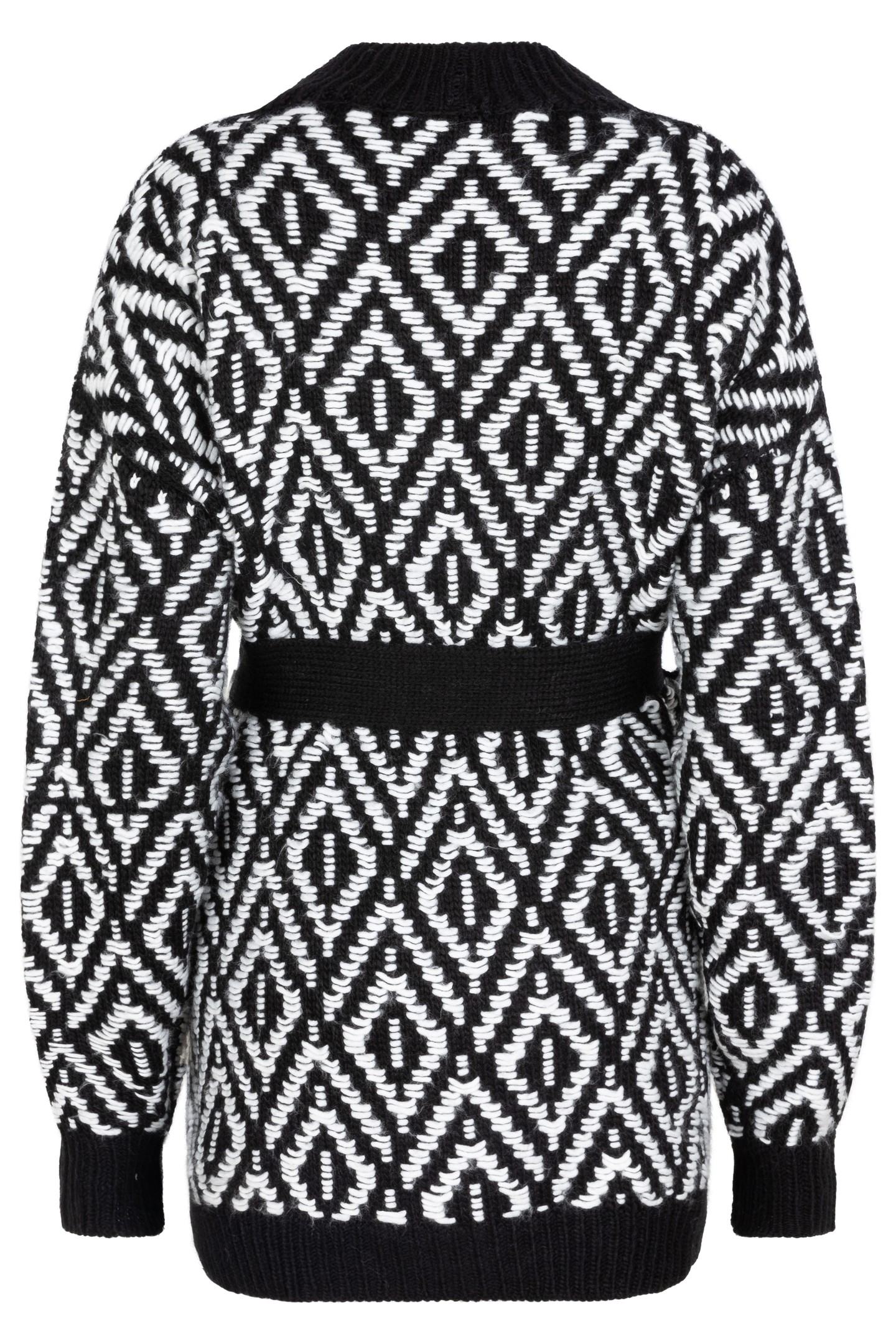 CARDIGAN 3D KNIT BLACK / WHITE 6