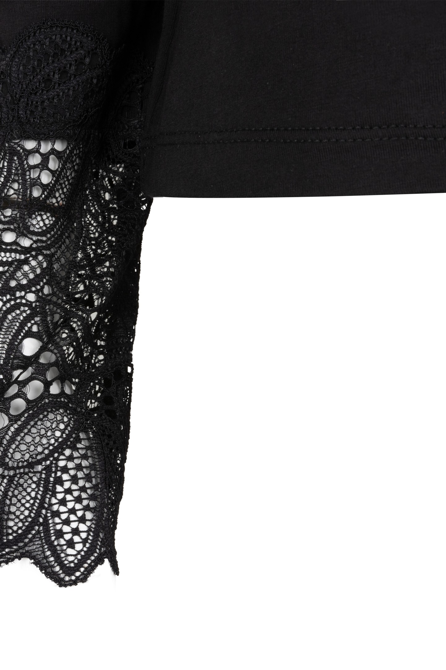 T-SHIRT COL LACE BLACK 7
