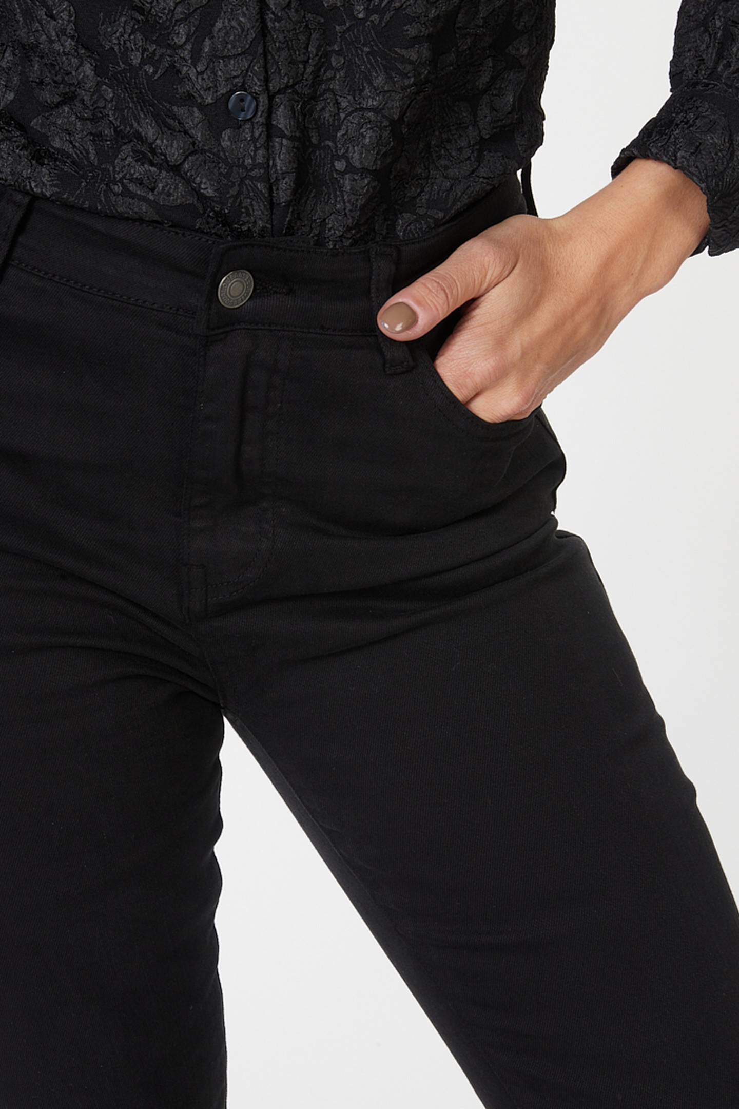 TROUSERS COLORED DENIM BLACK 4