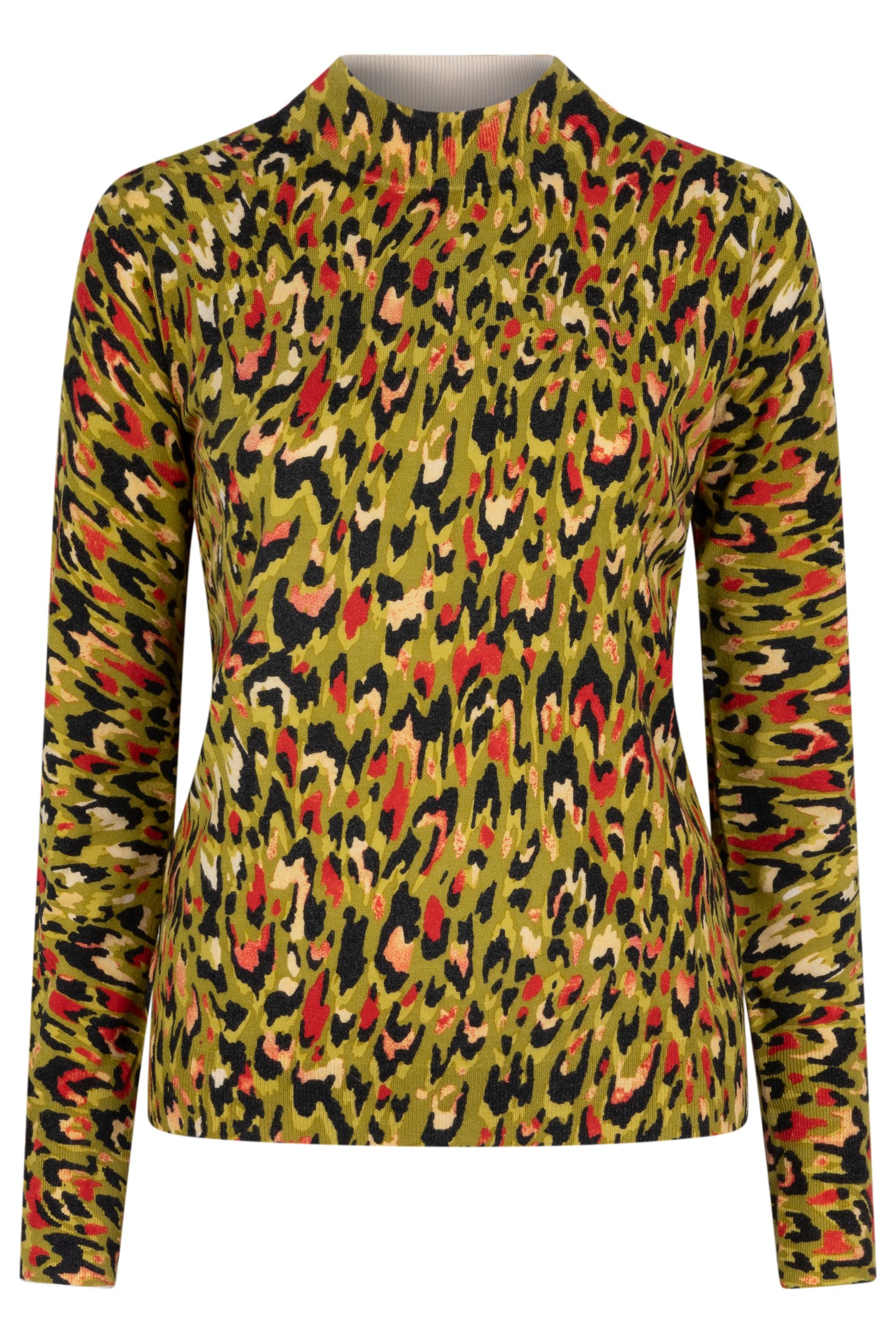 SWEATER BUTTONED SLVE UNTAMED ANIMAL PRINT 1