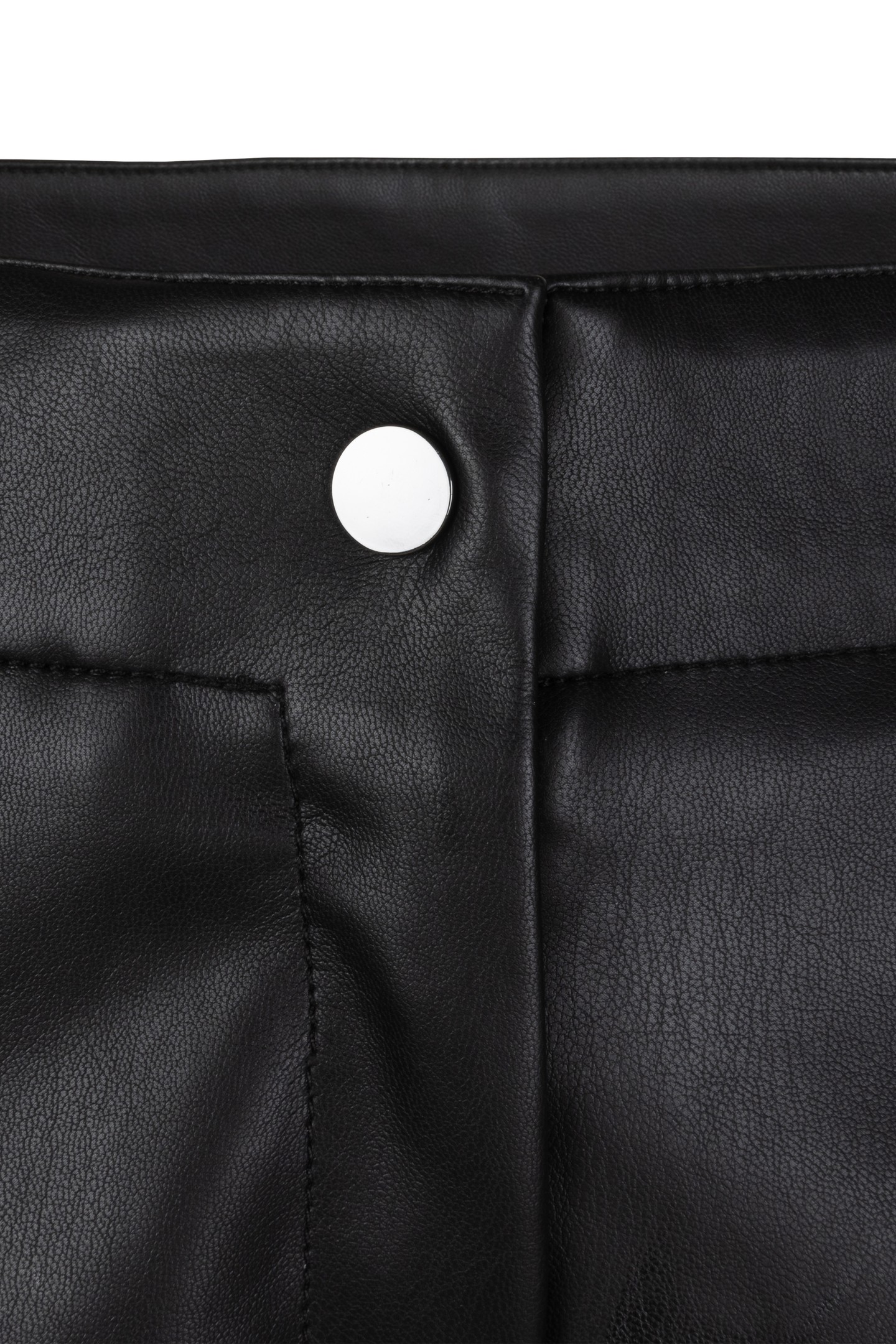 TROUSERS STRAIGHT PU BLACK 8