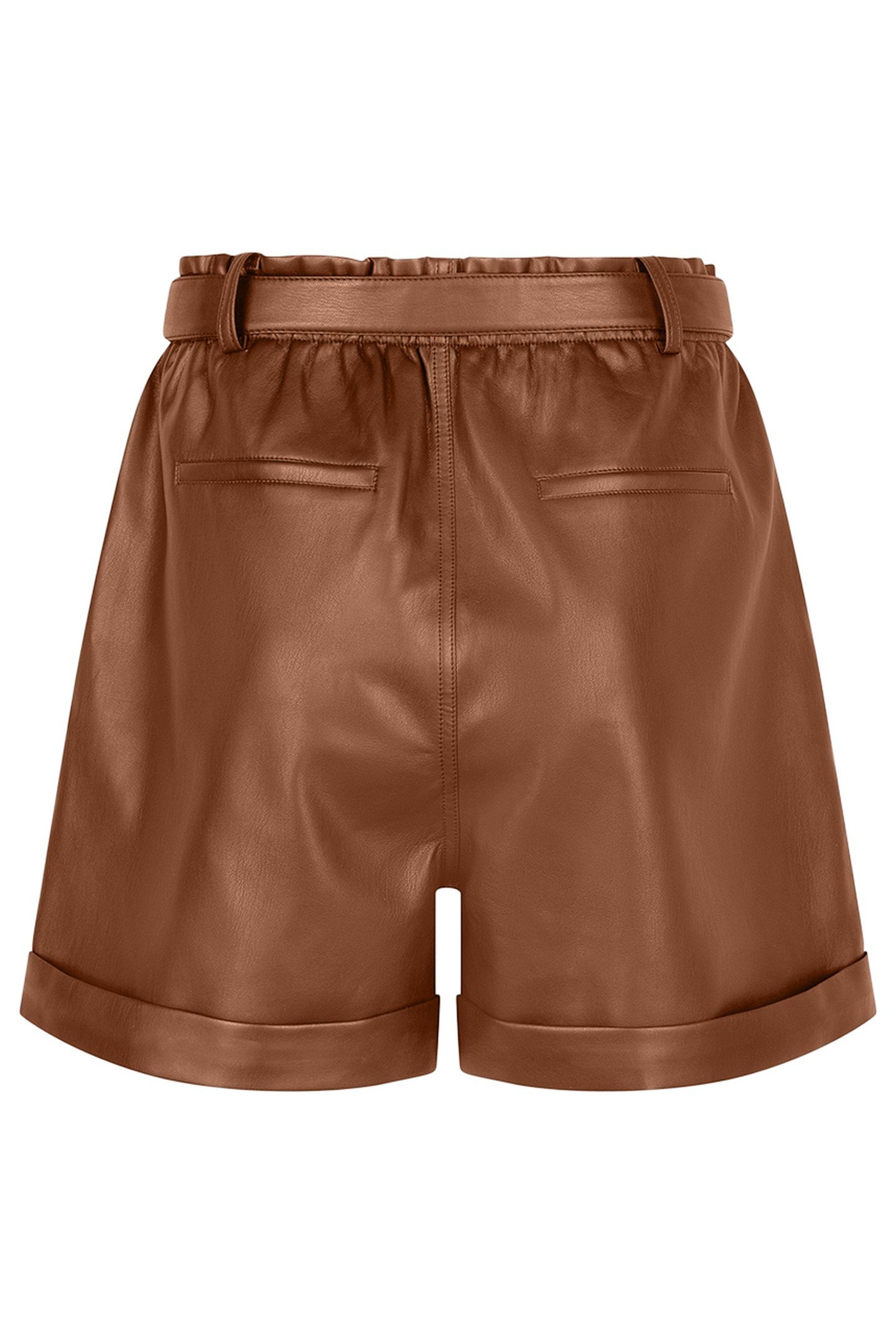 SHORTS PU BROWN 2