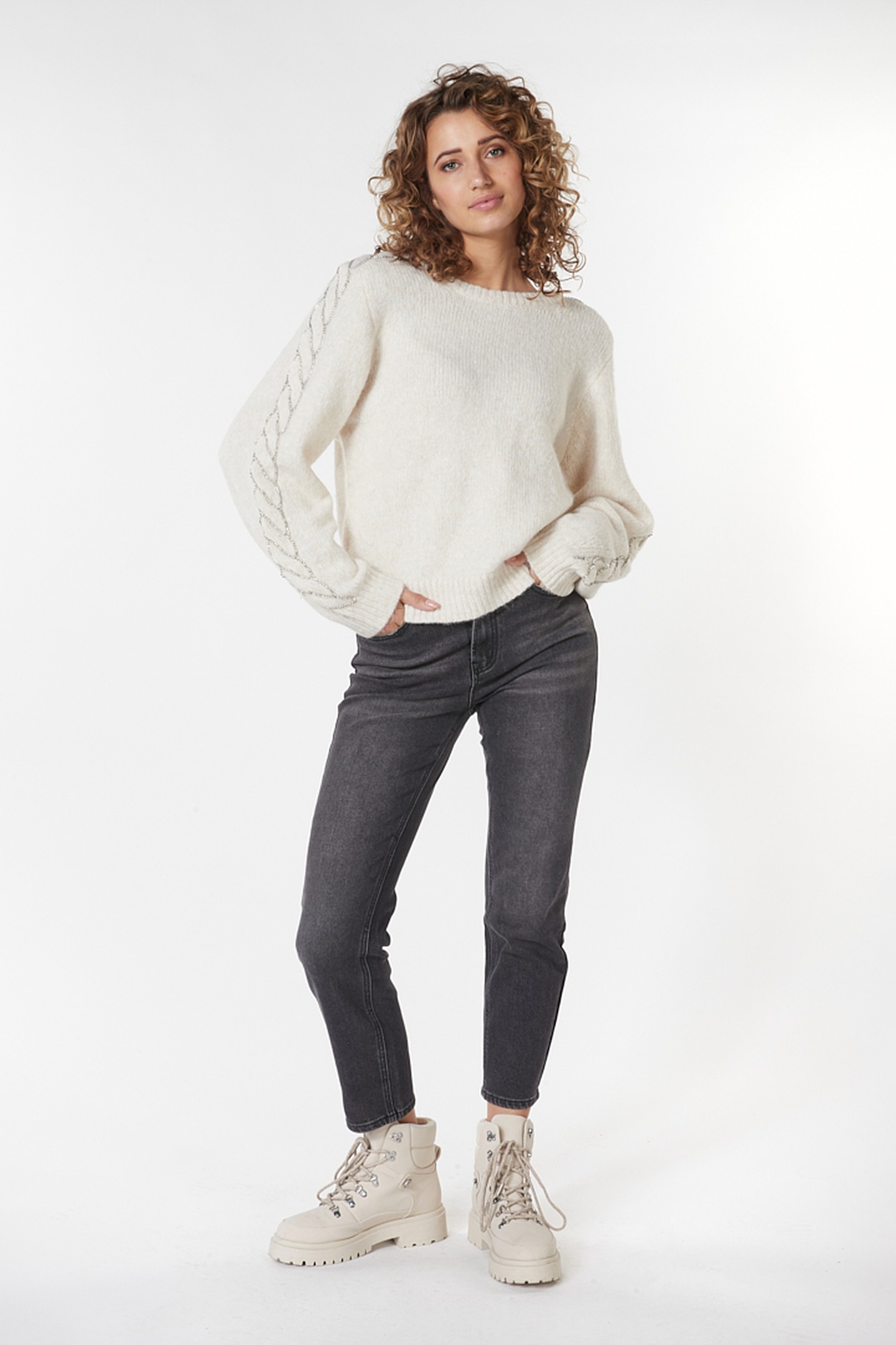 TROUSERS VINTAGE HIGH WAIST JEANS BLACK 1