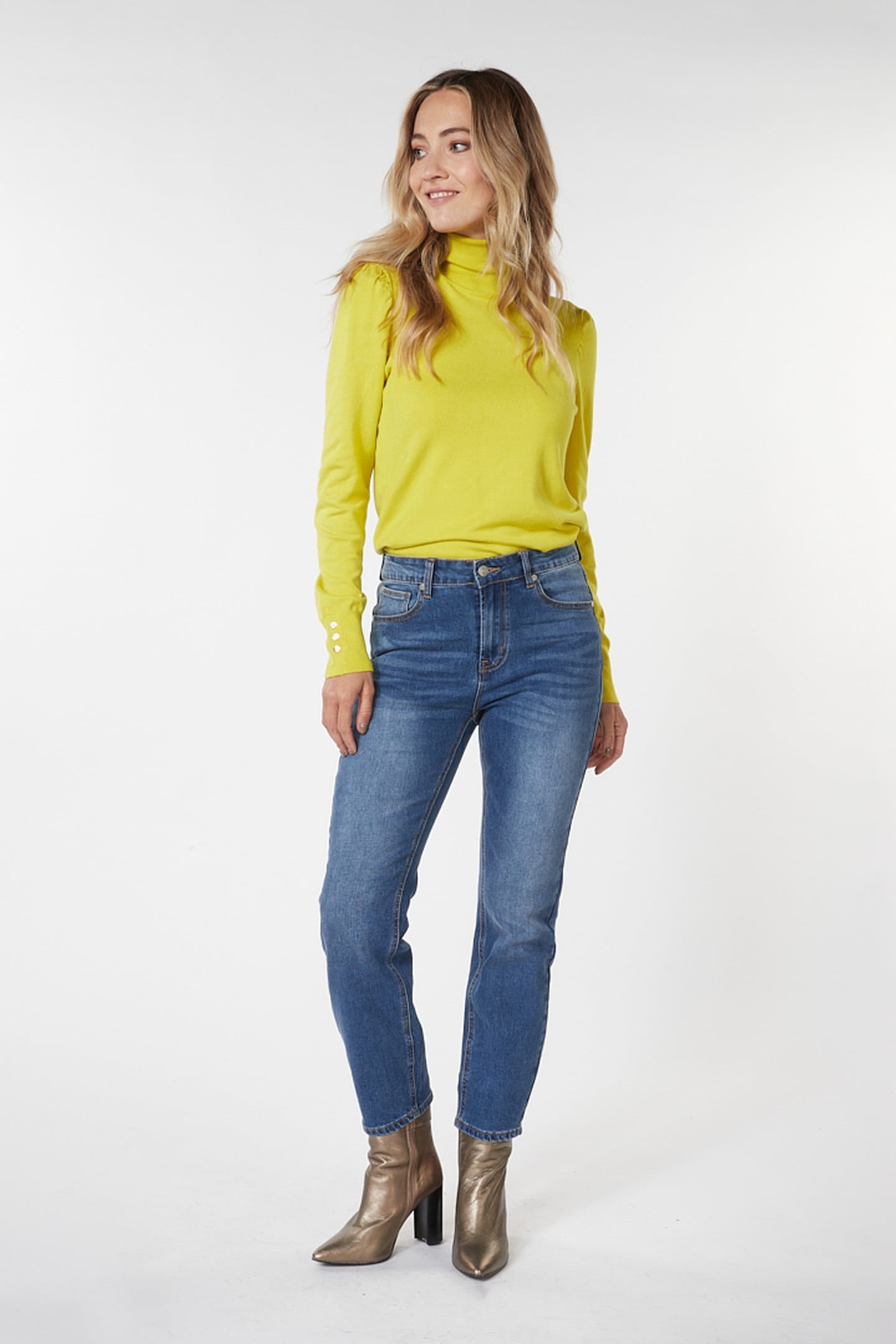 TROUSERS VINTAGE HIGH WAIST JEANS BLUE 1