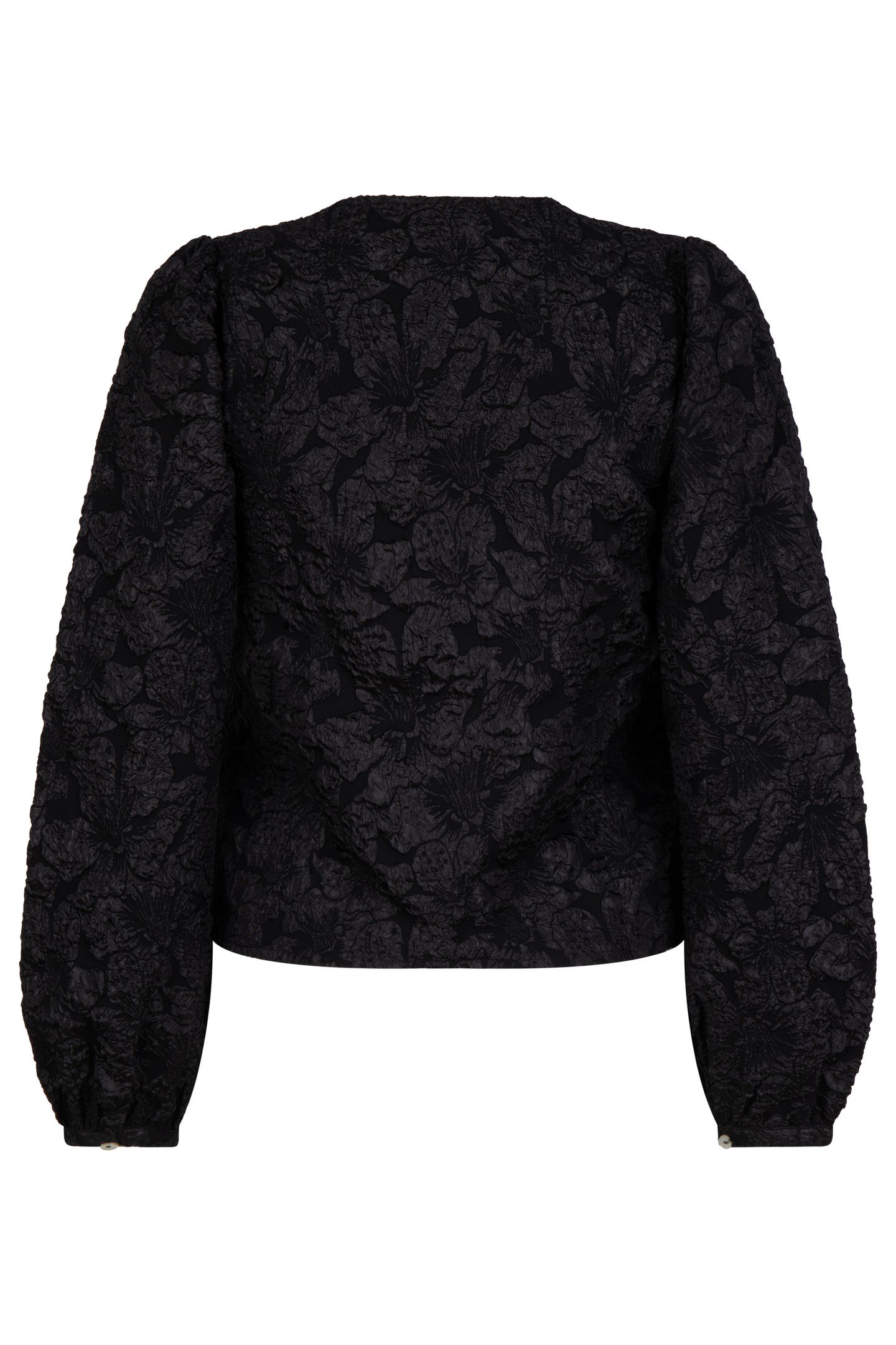 BLOUSE FANCY FLOWER JACQUARD BLACK 5