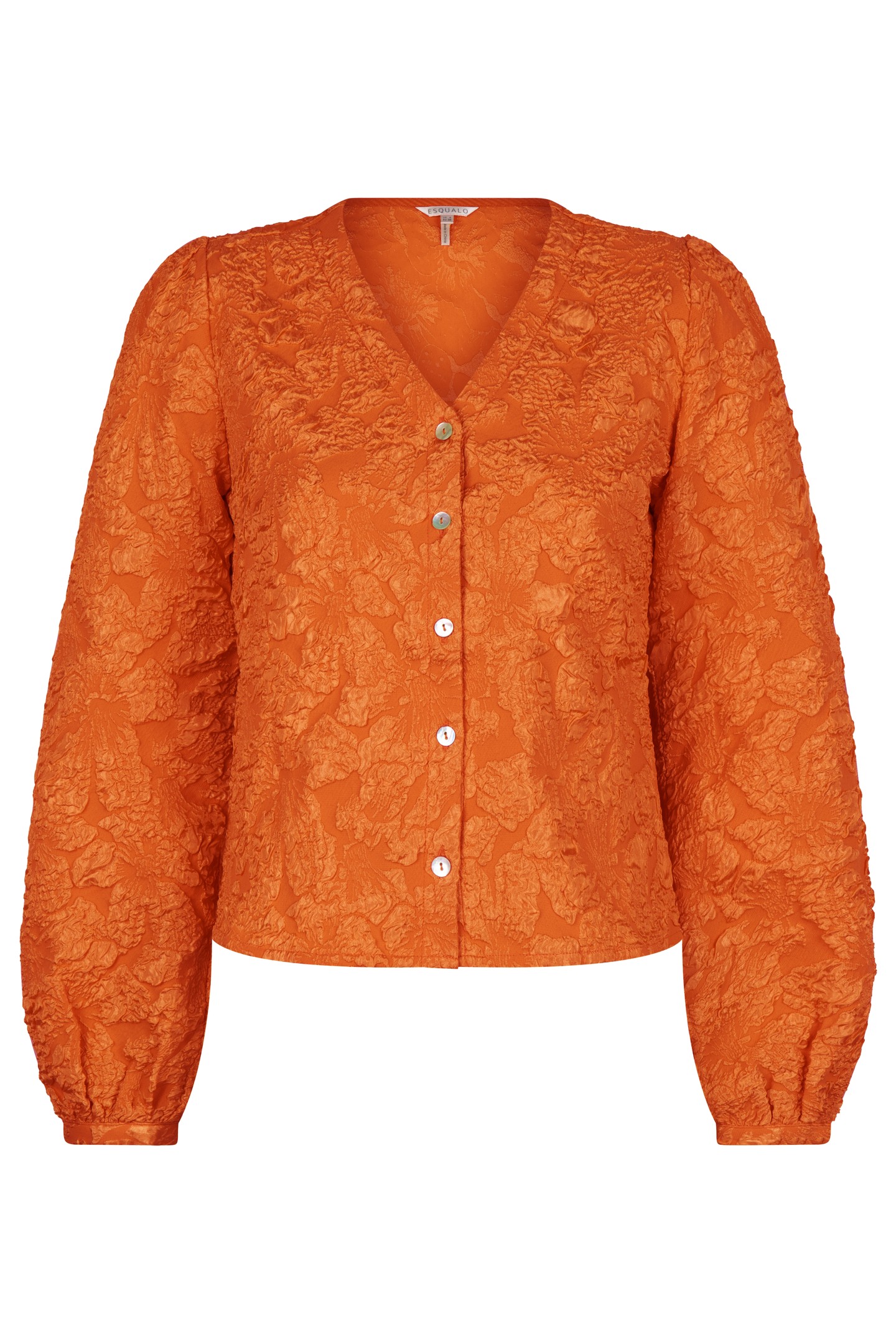 BLOUSE FANCY FLOWER JACQUARD PUMPKIN 1