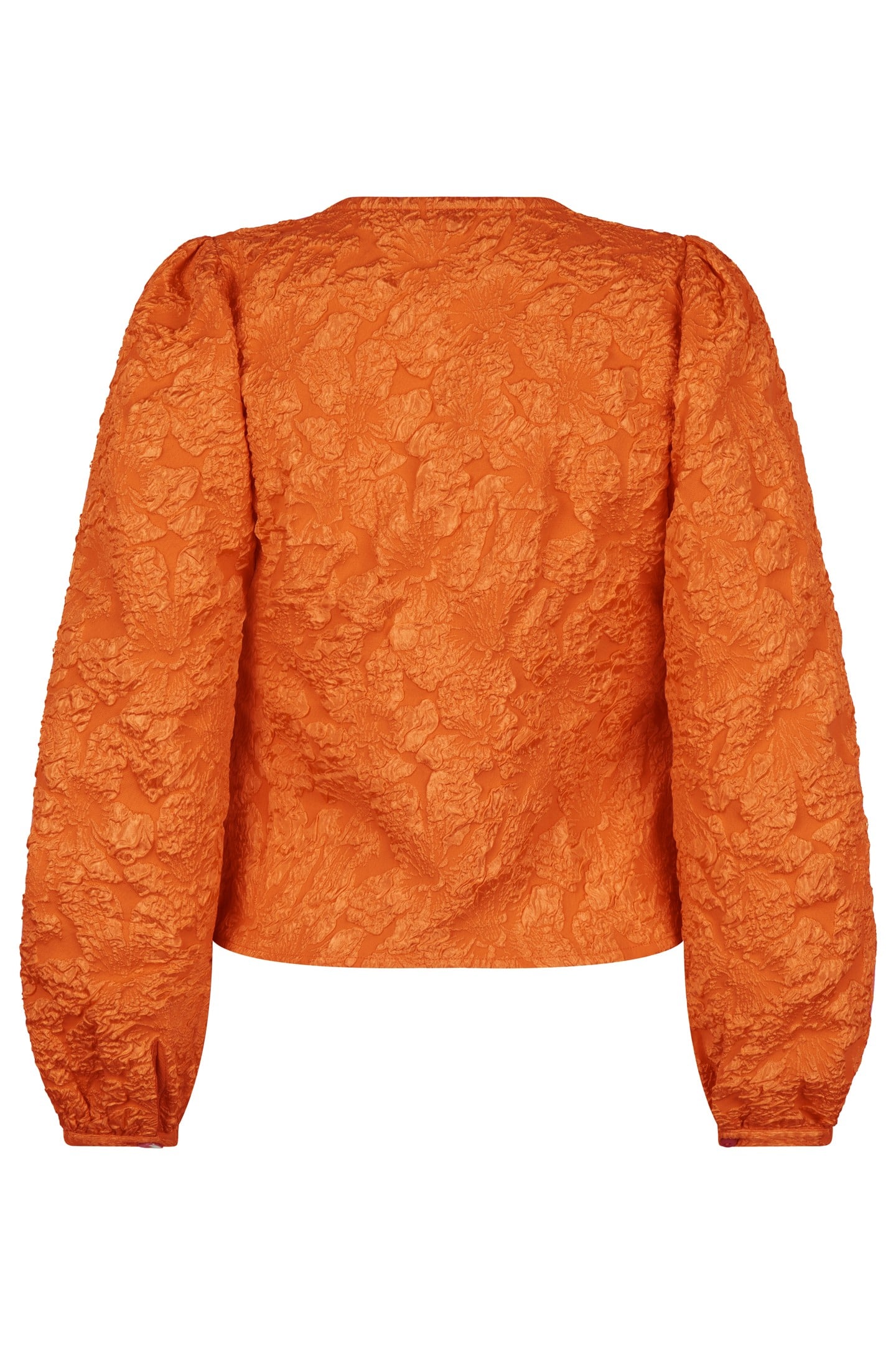 BLOUSE FANCY FLOWER JACQUARD PUMPKIN 2