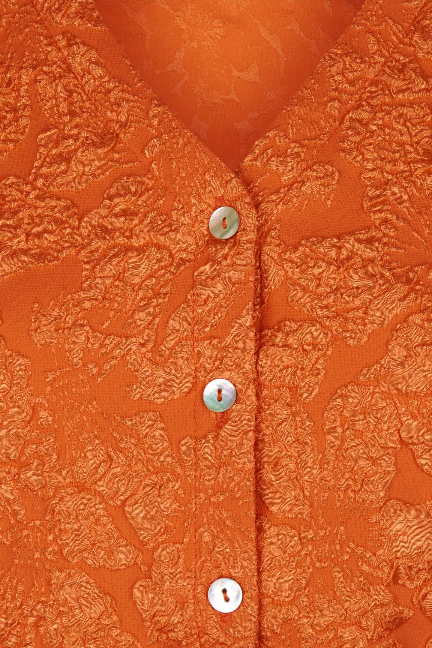 BLOUSE FANCY FLOWER JACQUARD PUMPKIN 3