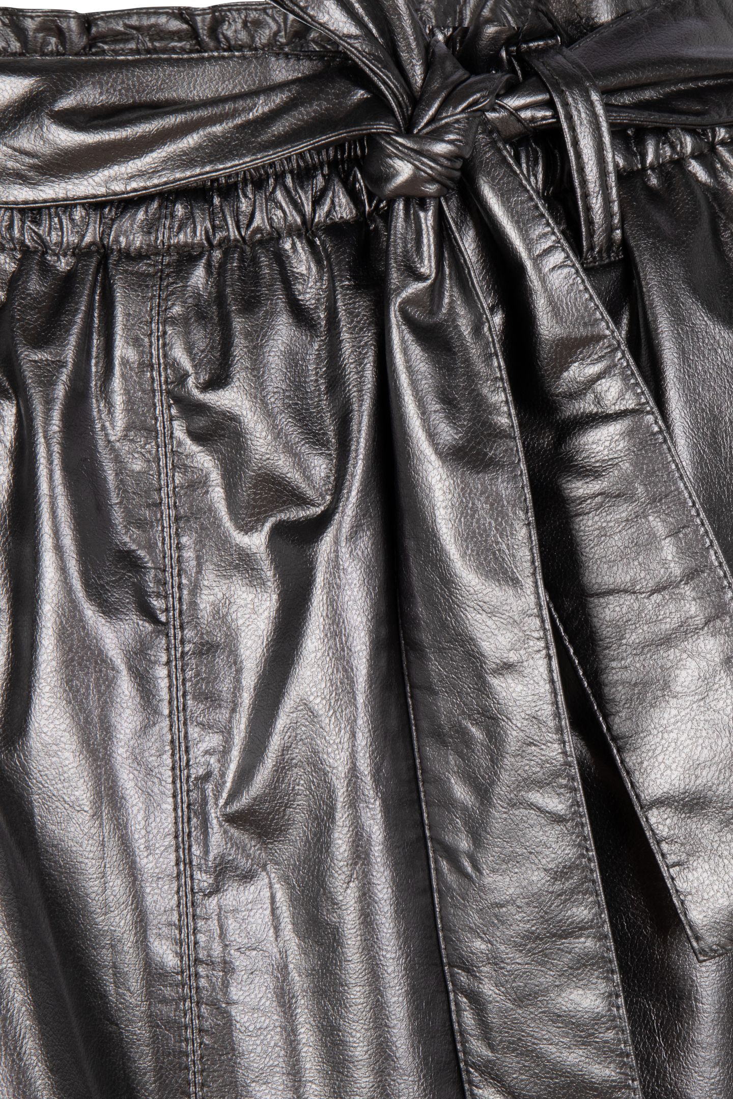 SKIRT METALLIC PU SILVER 8