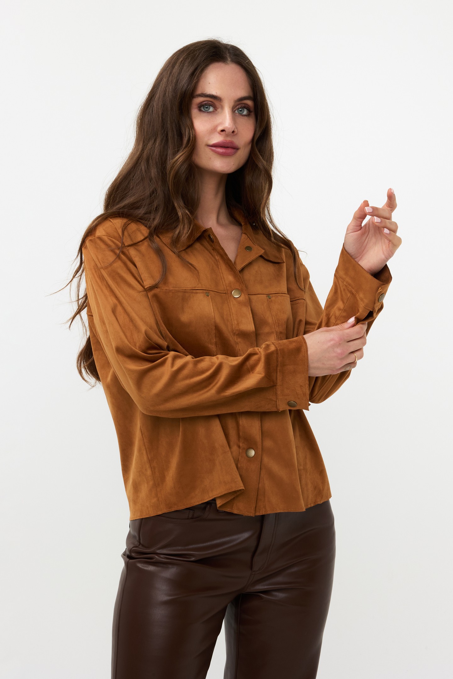 JACKET SUEDINE WIDE CAMEL 2