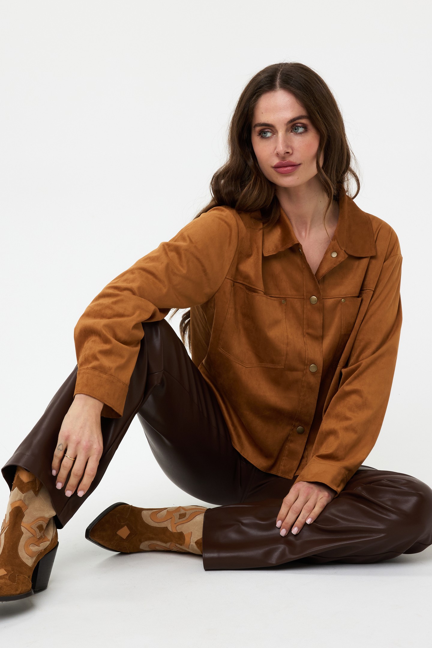 JACKET SUEDINE WIDE CAMEL 4