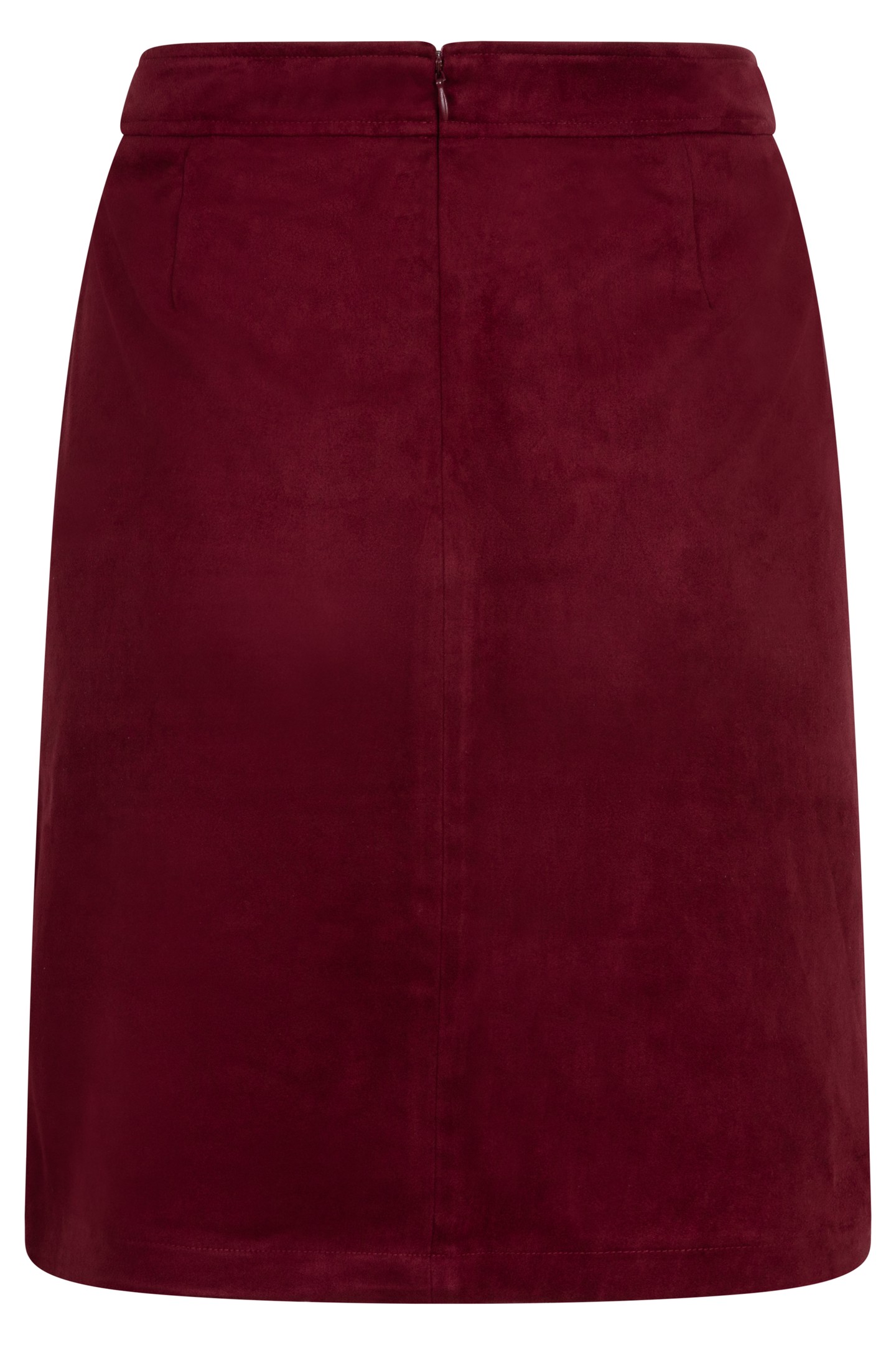 SKIRT OVERLAP SUEDINE WINE RED 5