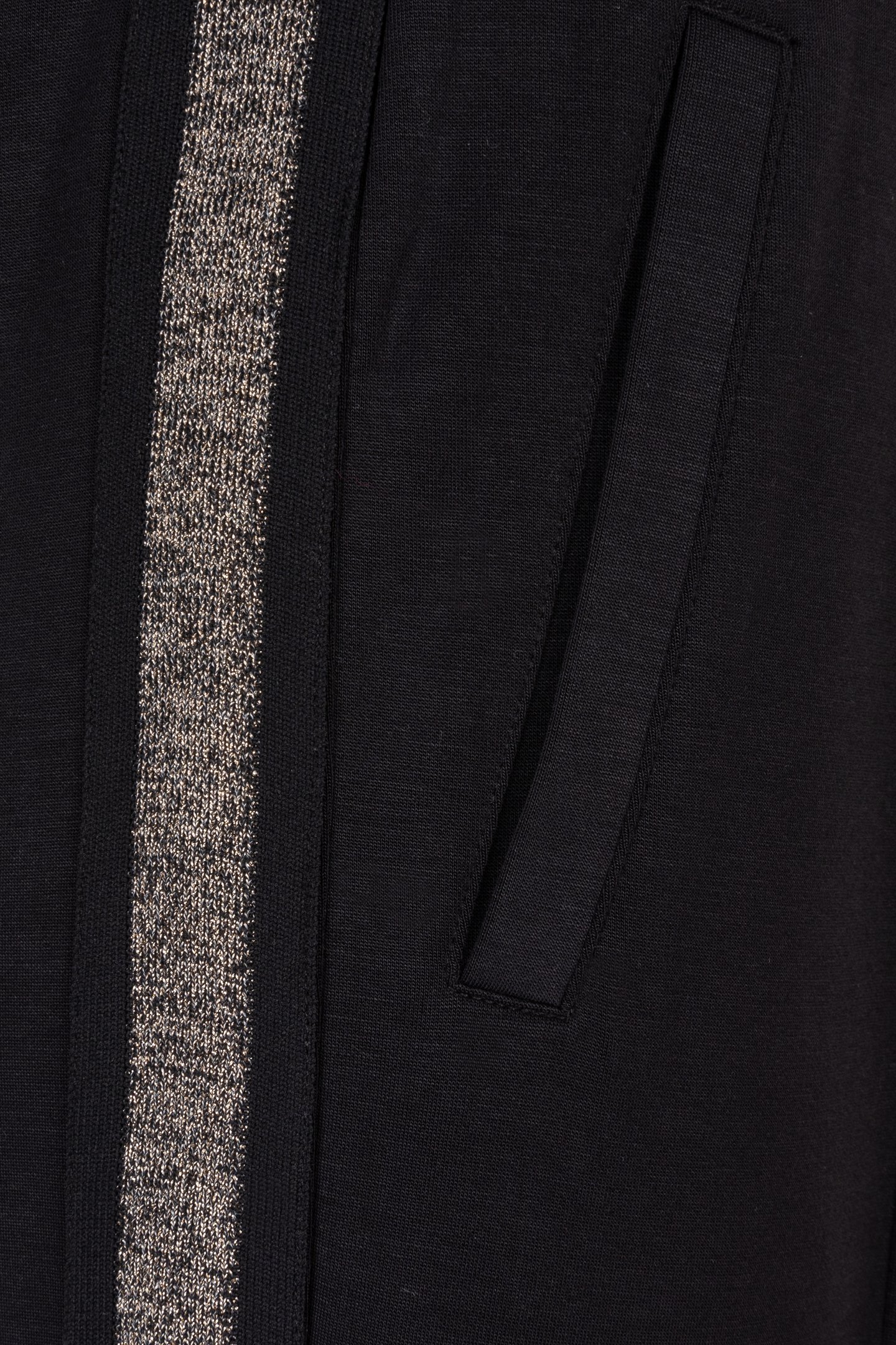 TROUSERS LUREX TAPE MODAL BLACK 7