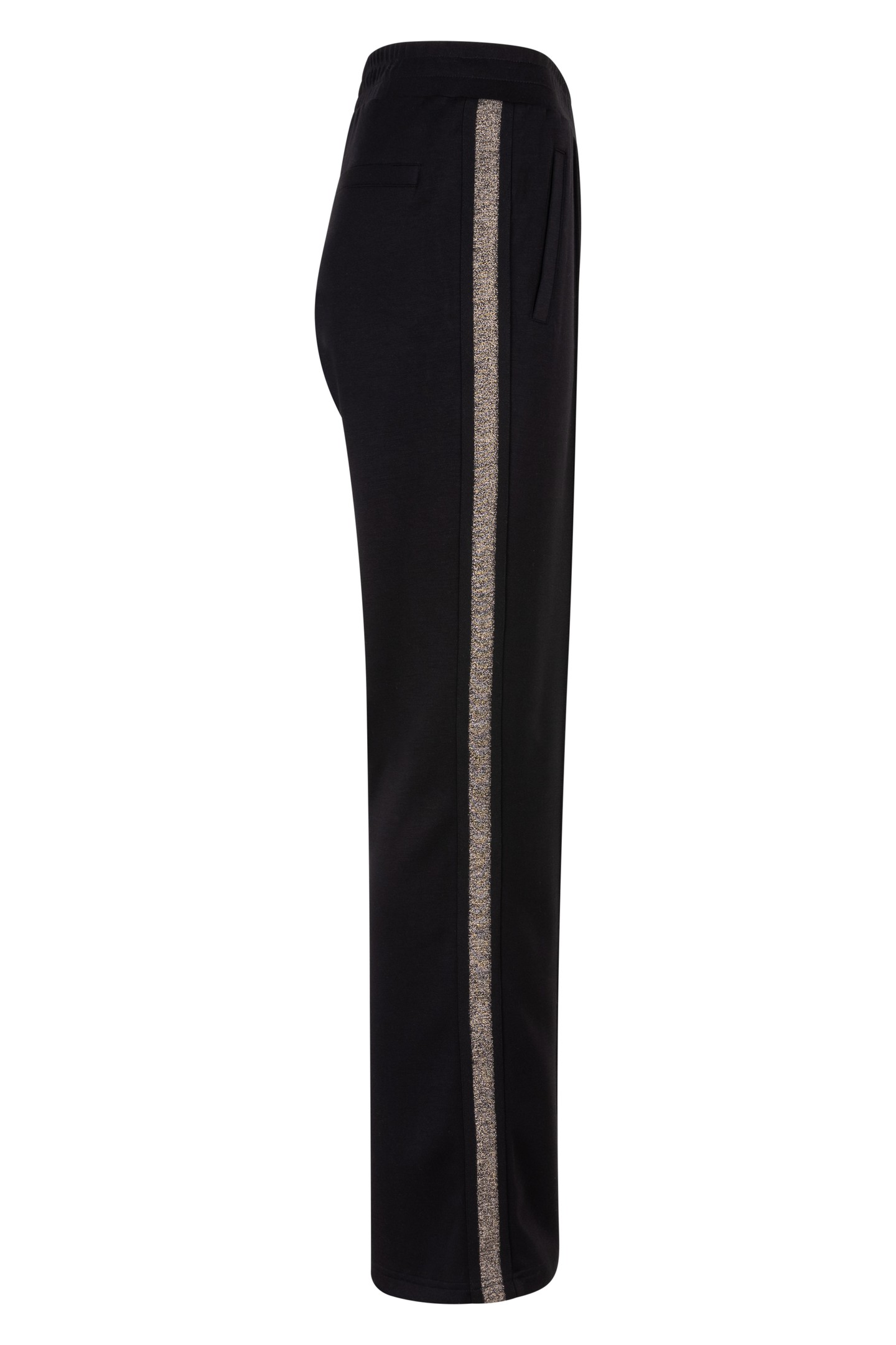 TROUSERS LUREX TAPE MODAL BLACK 6