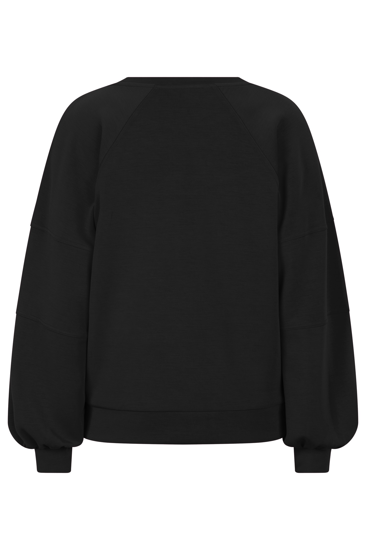 SWEATER “V” SEAMS MODAL BLACK 2