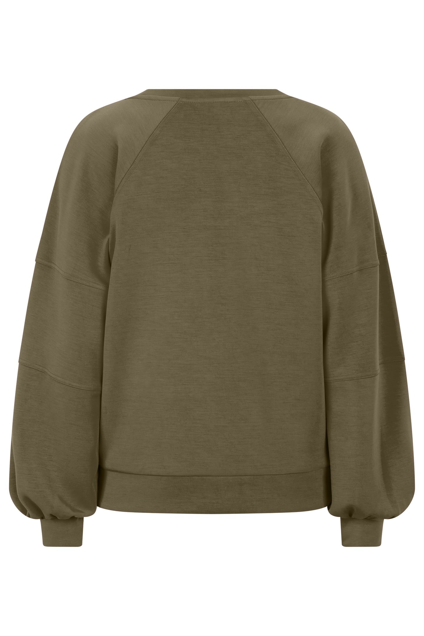SWEATER “V” SEAMS MODAL MOSS GREEN 2