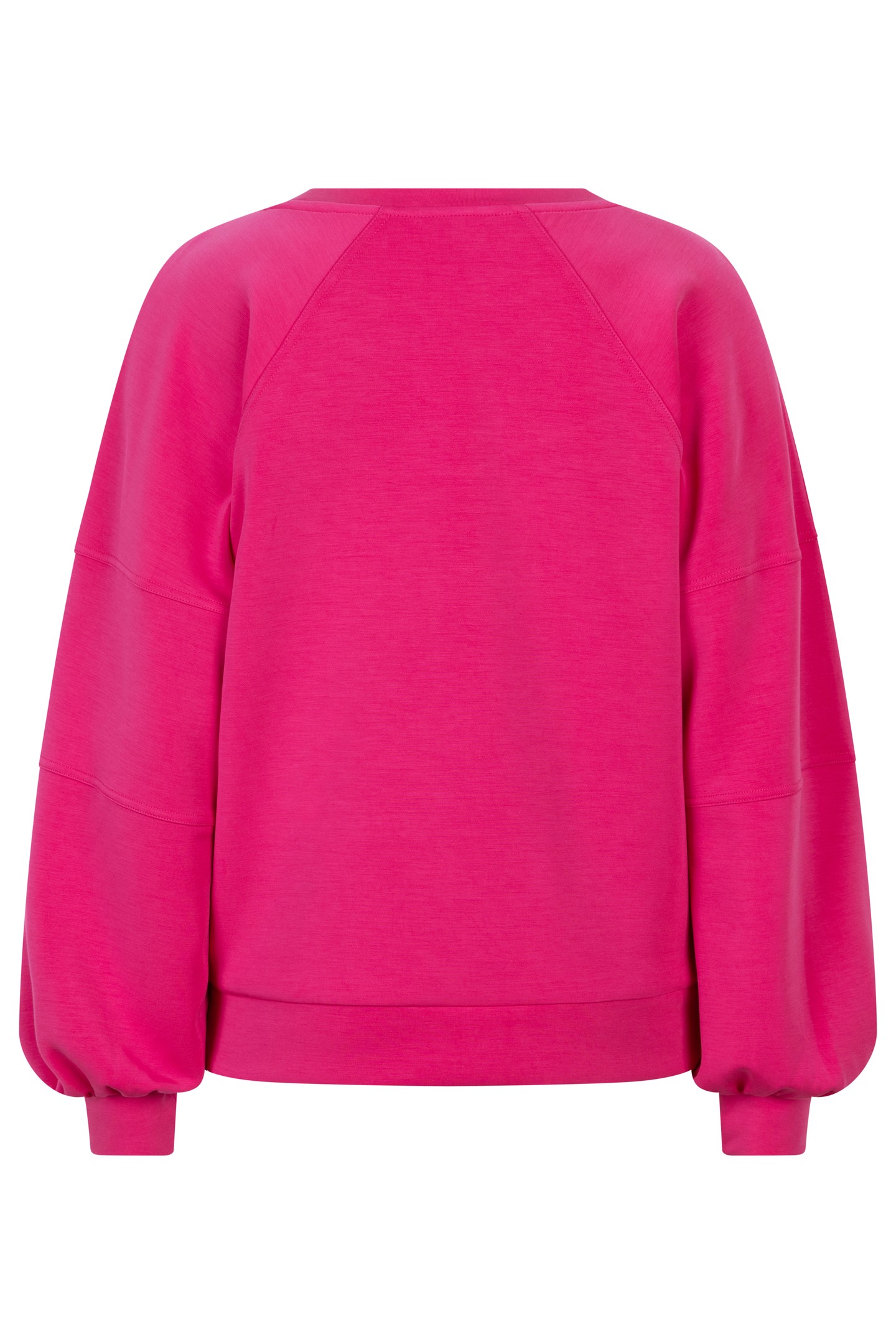SWEATER “V” SEAMS MODAL CERISE PINK 5