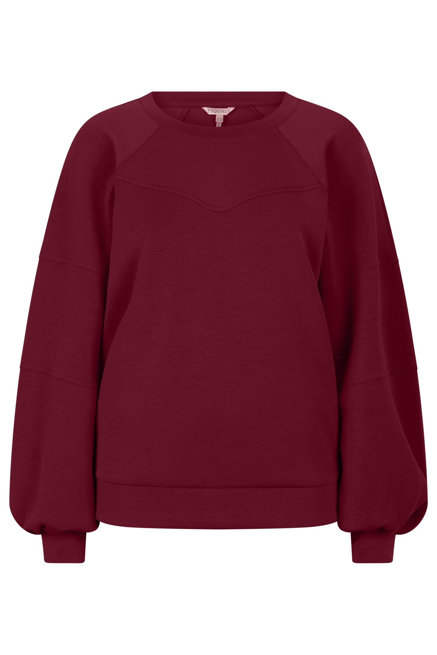 SWEATER “V” SEAMS MODAL WINE RED 1