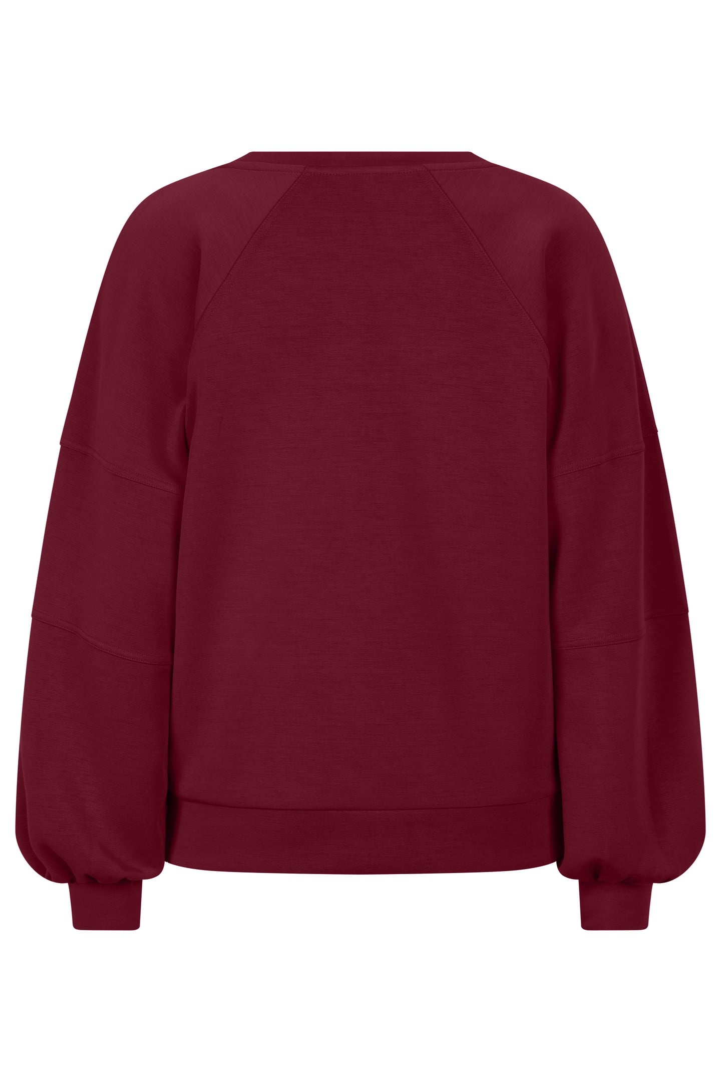 SWEATER “V” SEAMS MODAL WINE RED 2