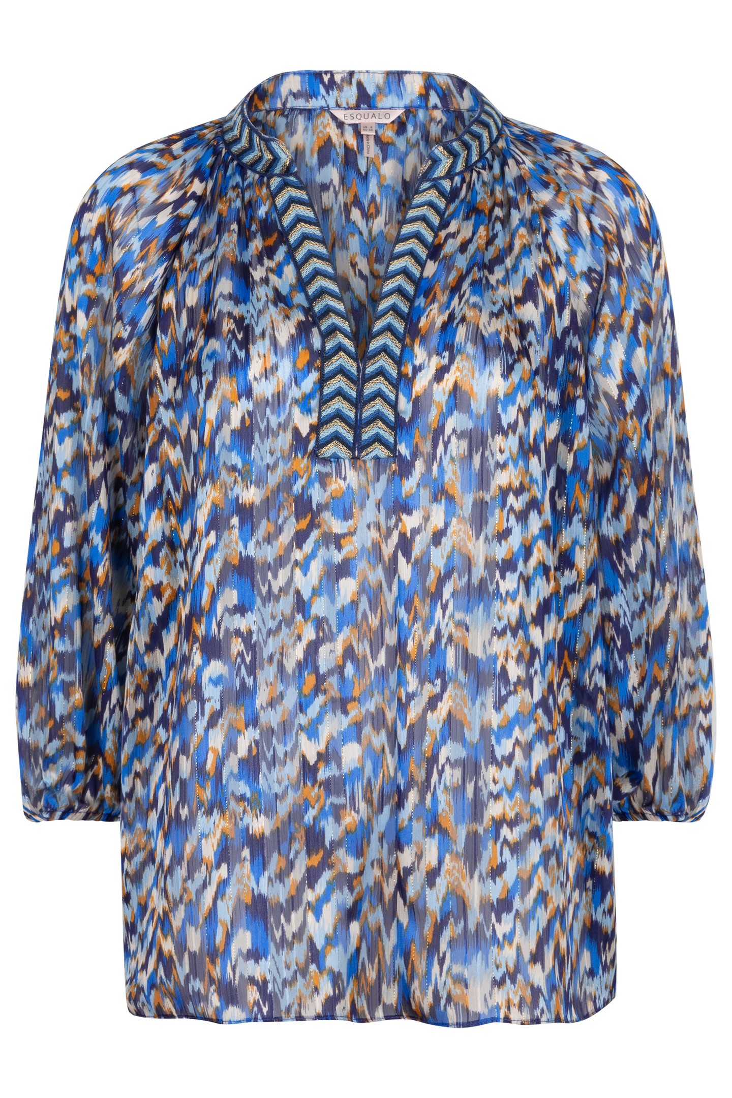 BLOUSE FANCY TAPE MYSTERY ESTATE PRINT 4