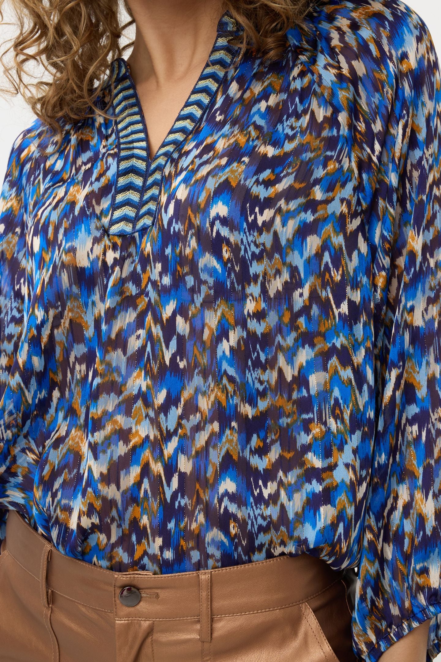 BLOUSE FANCY TAPE MYSTERY ESTATE PRINT 7