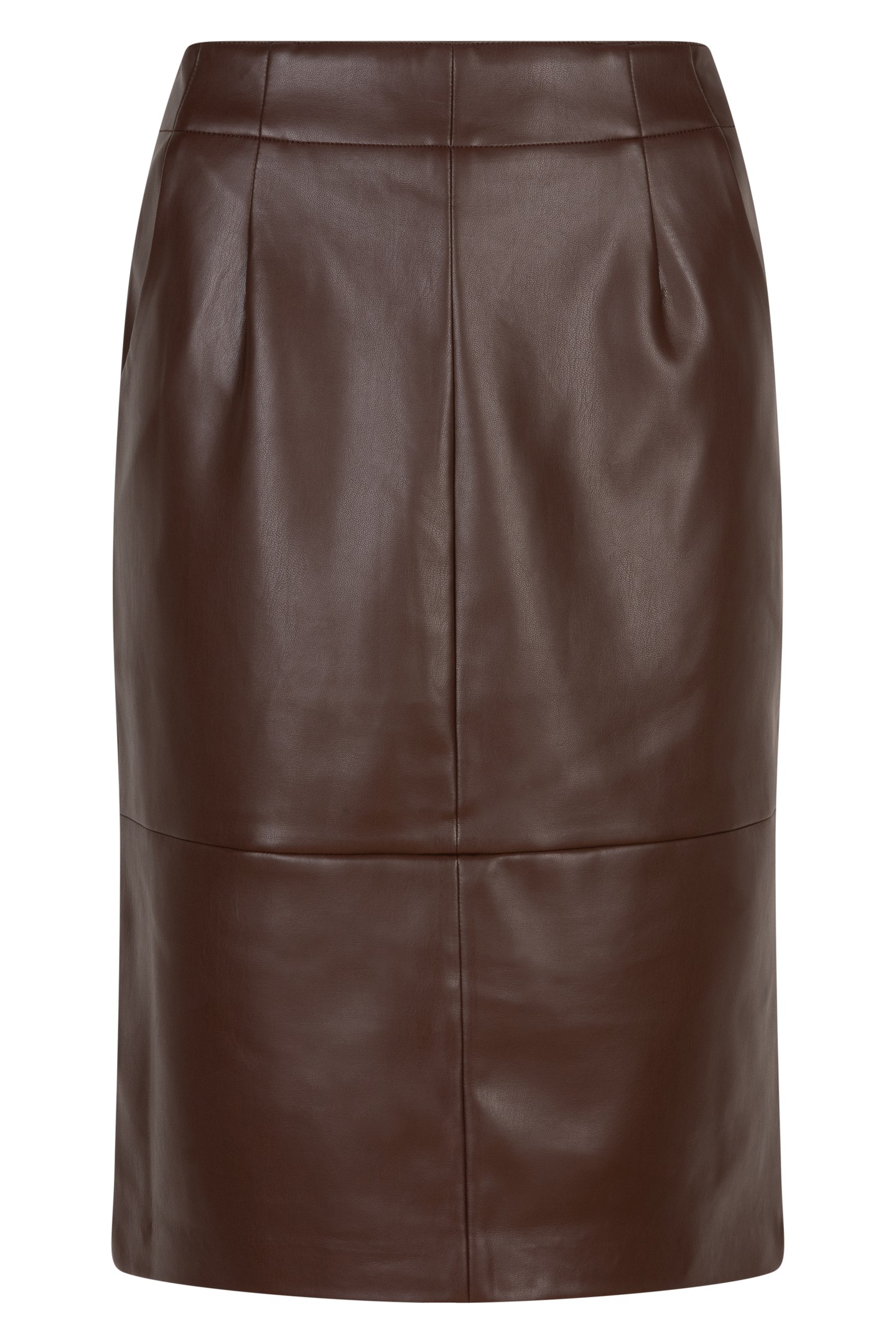 SKIRT PENCIL VEGAN LEATHER CHOCOLATE 4