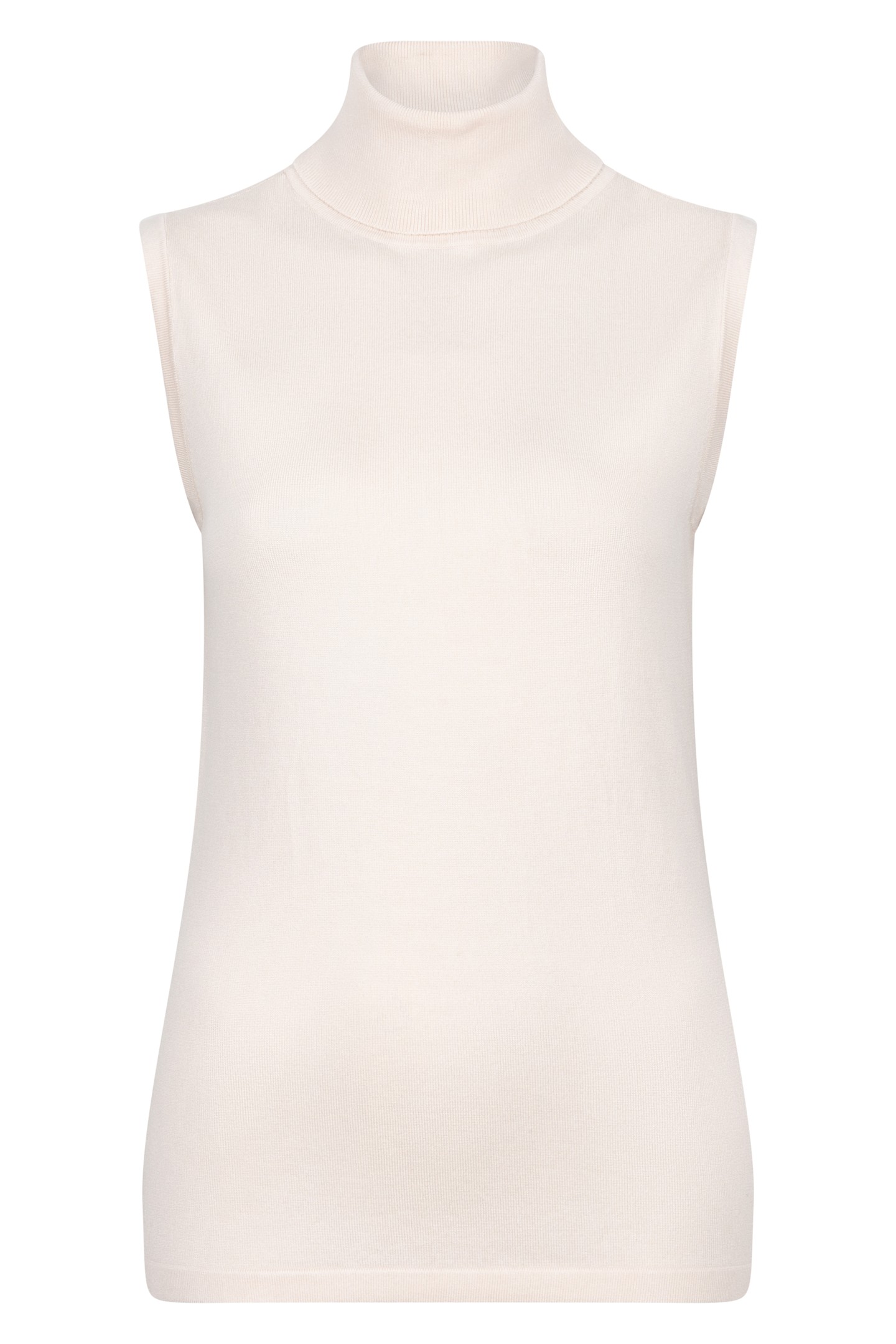 SWEATER SLV/LSS COL BASIC KNIT BEIGE 5