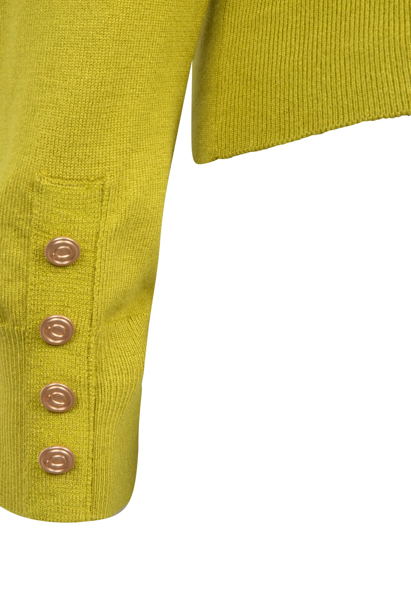 SWEATER GATHERING BUTTON DETAILS BASIC KNIT MATCHA GREEN 8