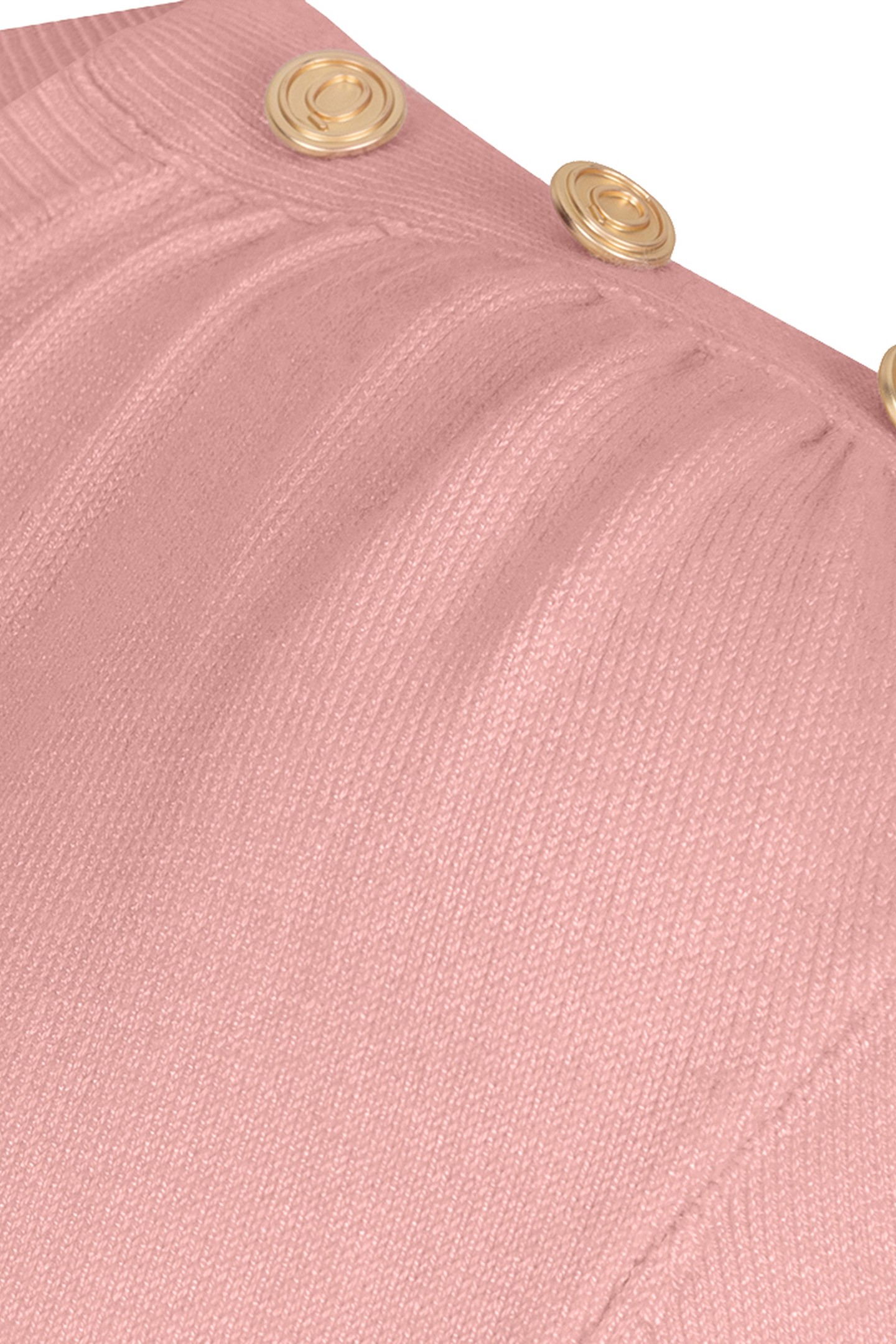 SWEATER GATHERING BUTTON DETAILS BASIC KNIT BLUSH 3