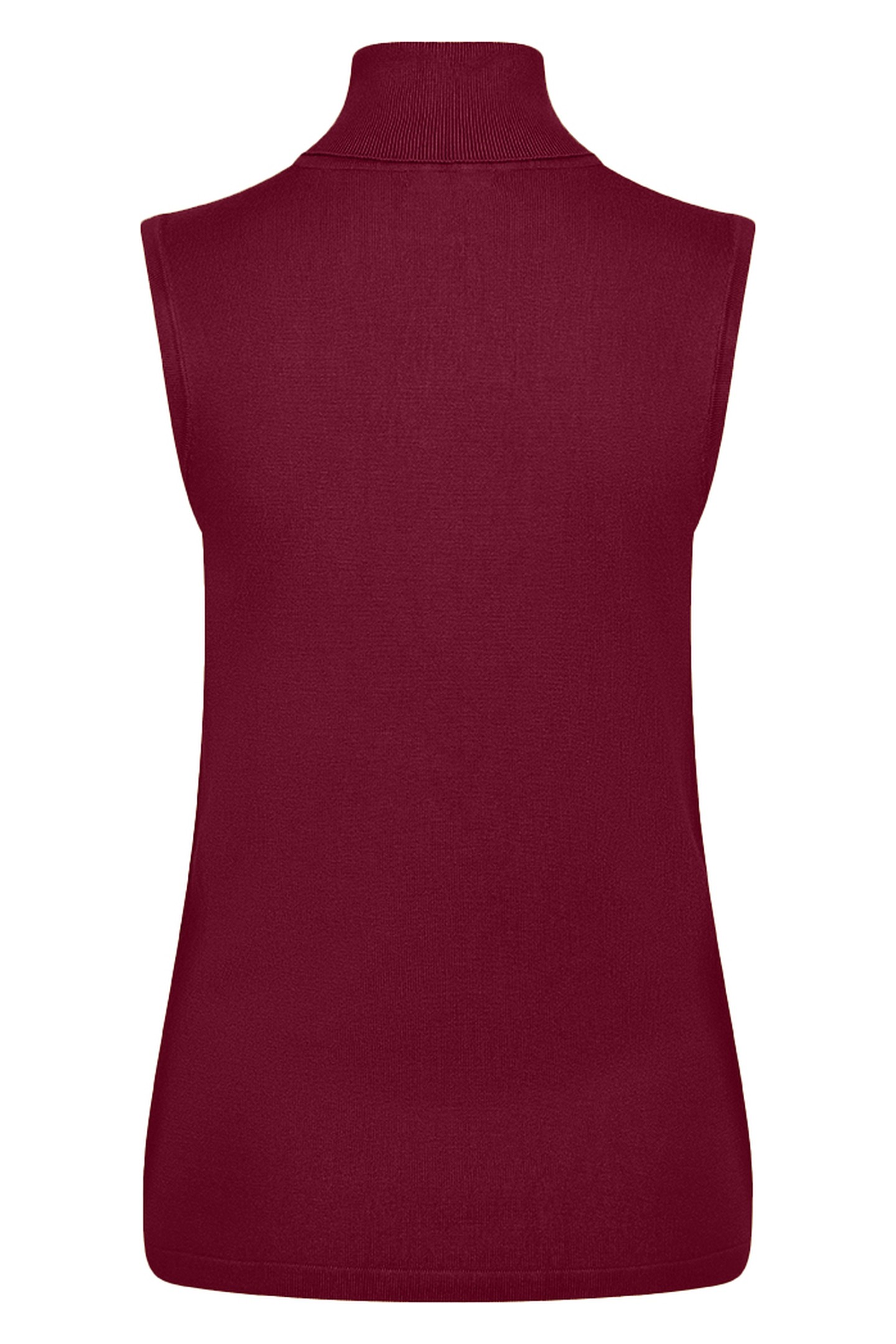 SWEATER SLV/LSS COL BASIC KNIT WINE RED 2