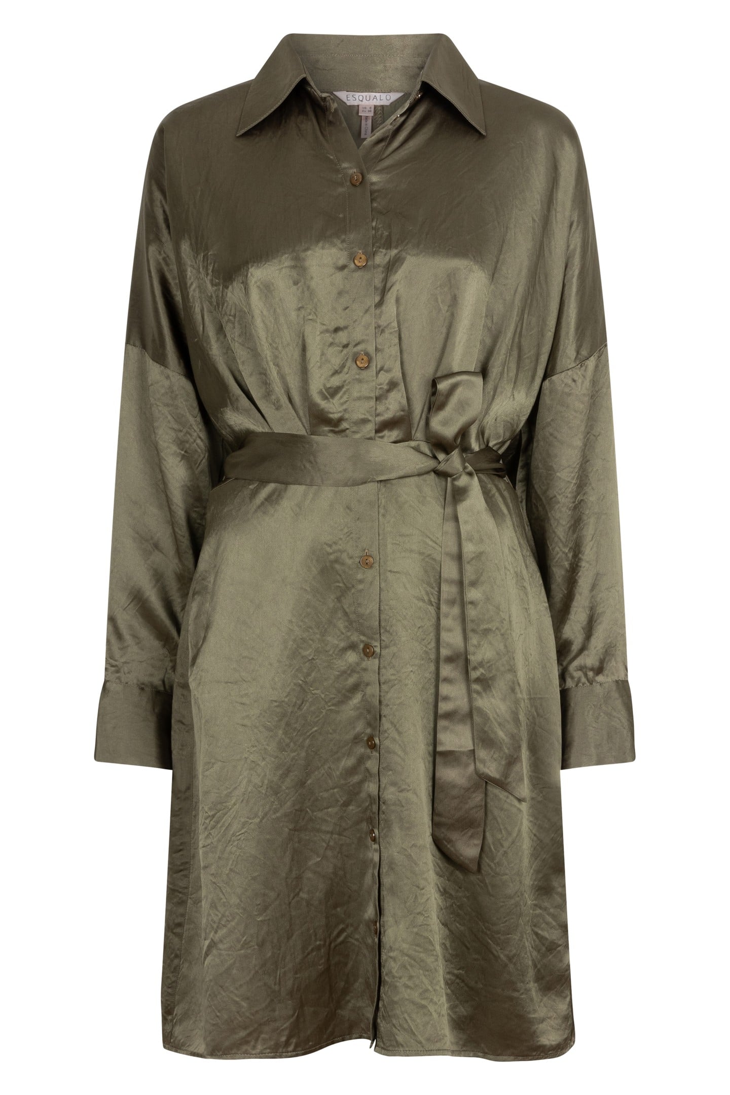 DRESS CRUSHED SATIN MOSS GREEN 4