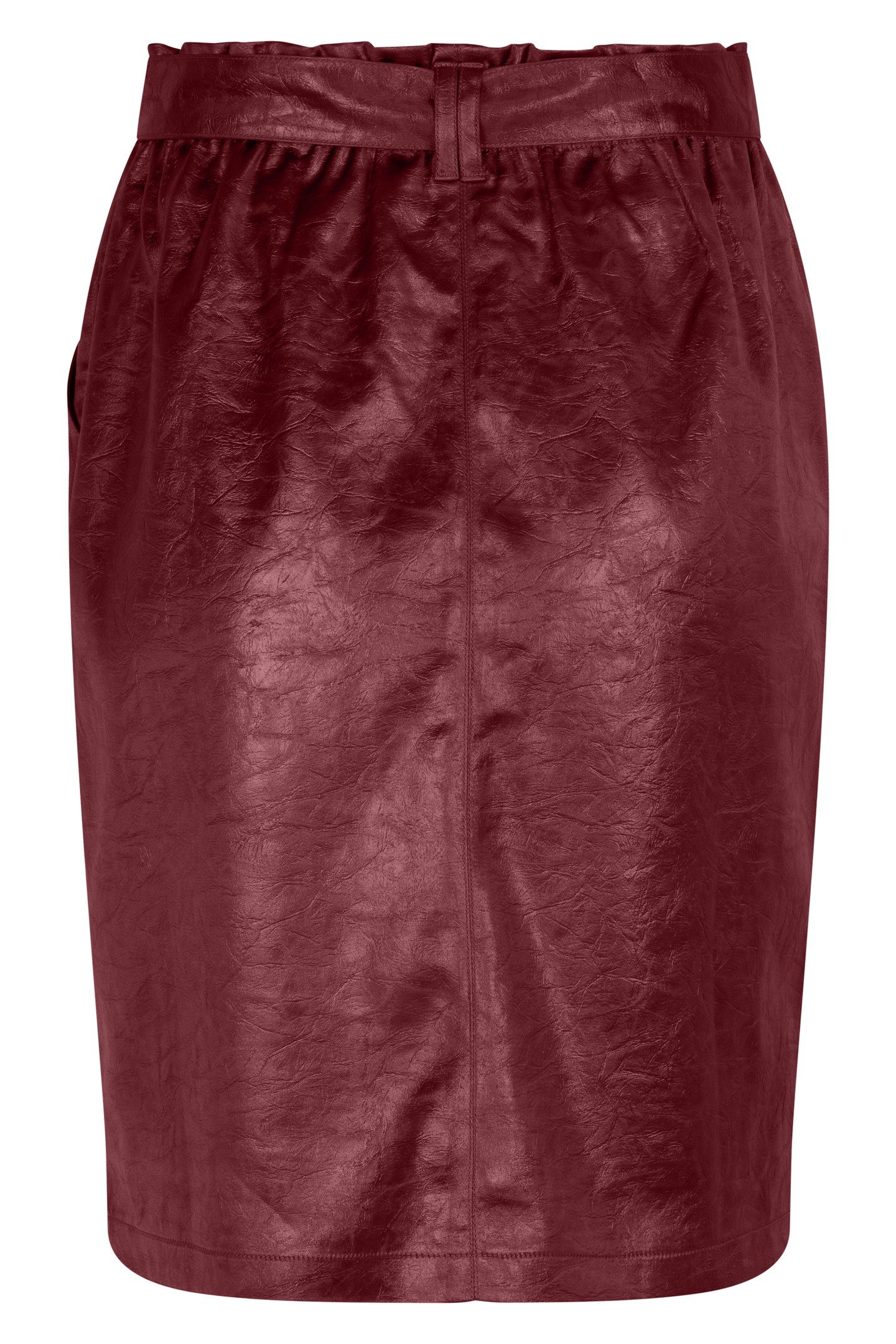 SKIRT BELT METALLIC CRINKLE WINE RED 2