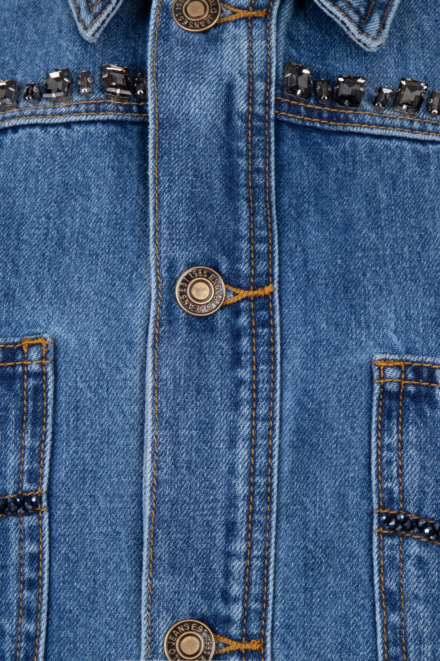 GILET DENIM STONES JEANS BLUE 10