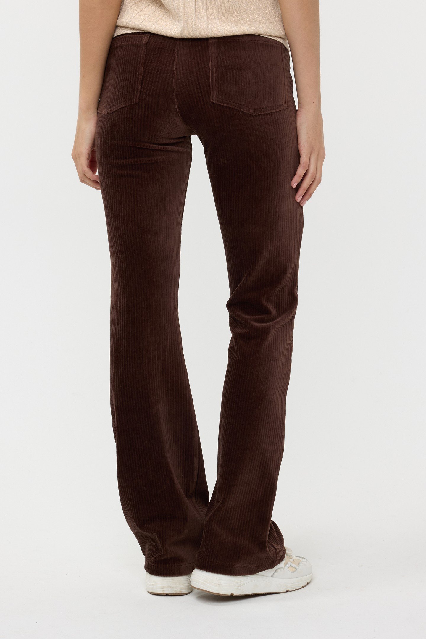 TROUSERS RIB FLAIR CHOCOLATE 3